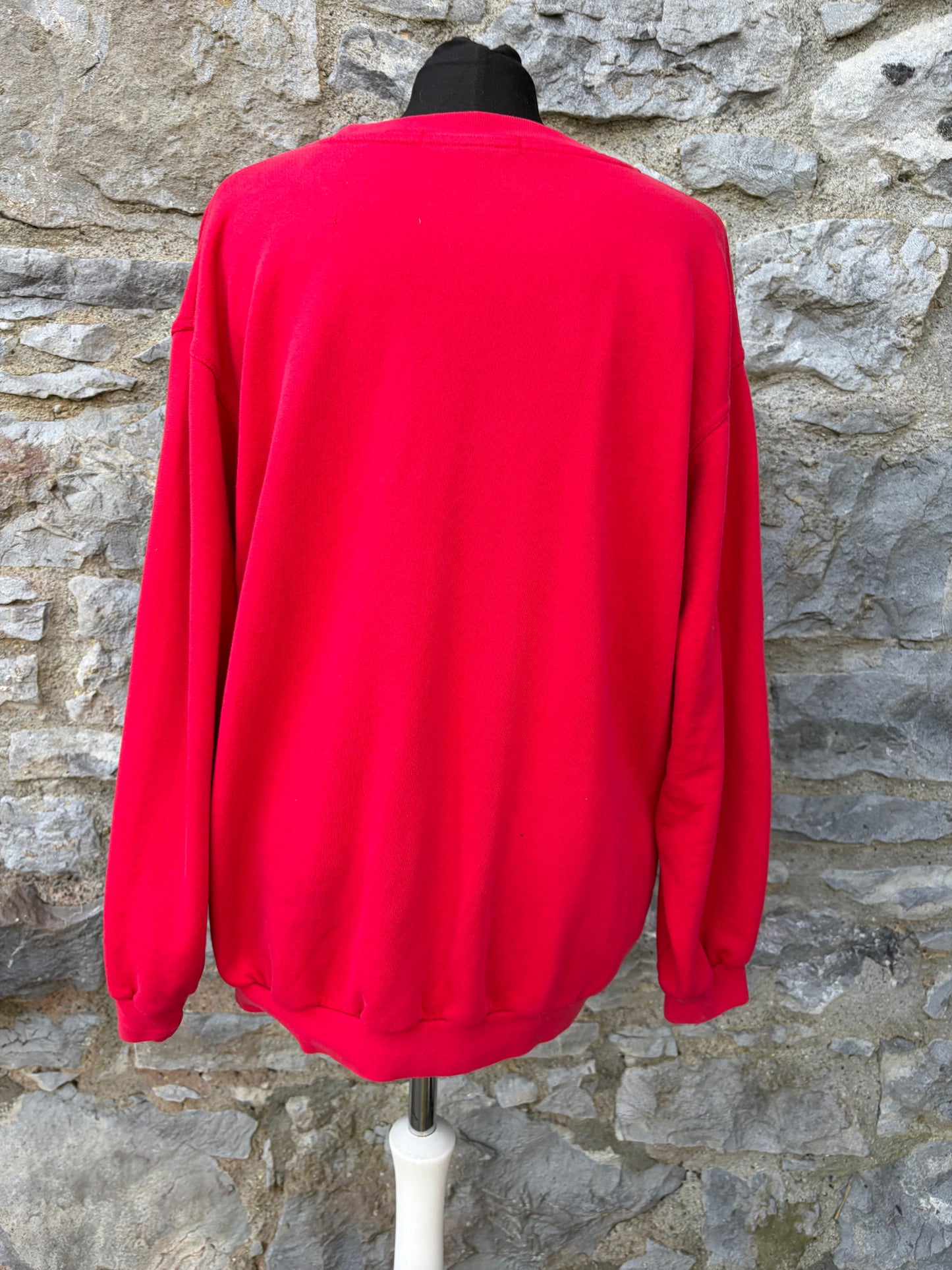 90s red sweatshirt uk 10-12