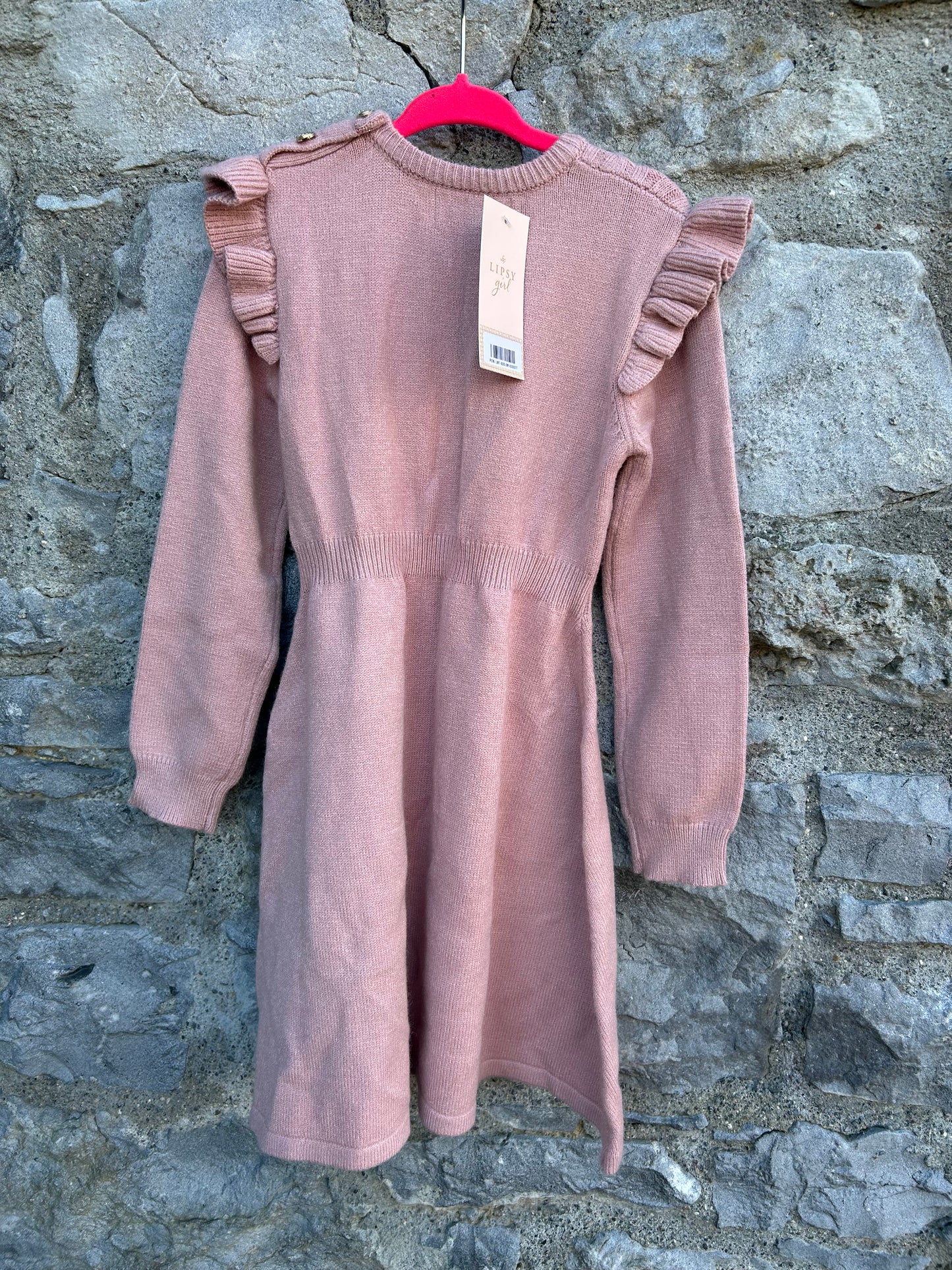 Pink knitted dress 5-6y (110-116cm)