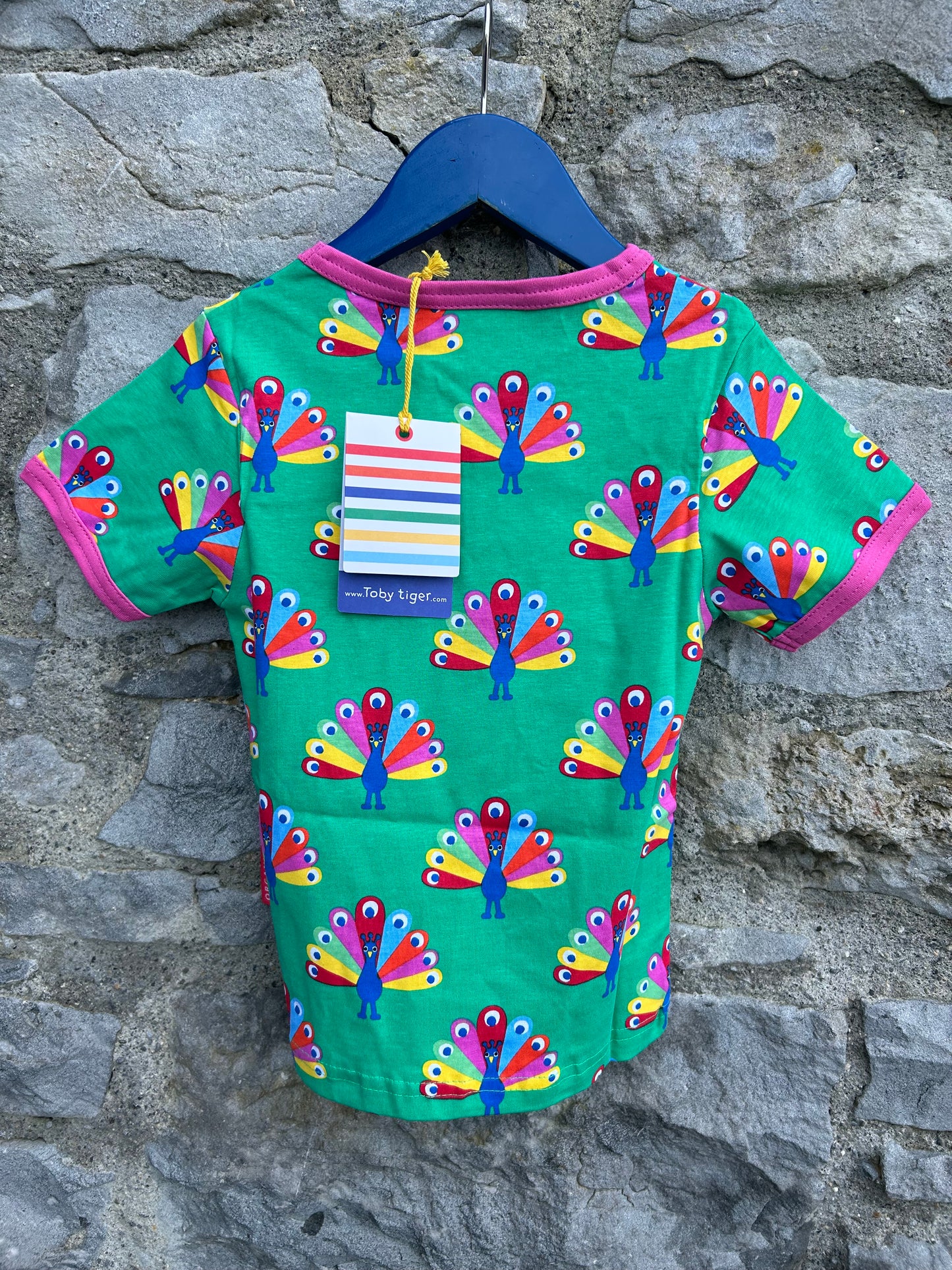 Rainbow peacock T-shirt 2-3y (92-98cm)