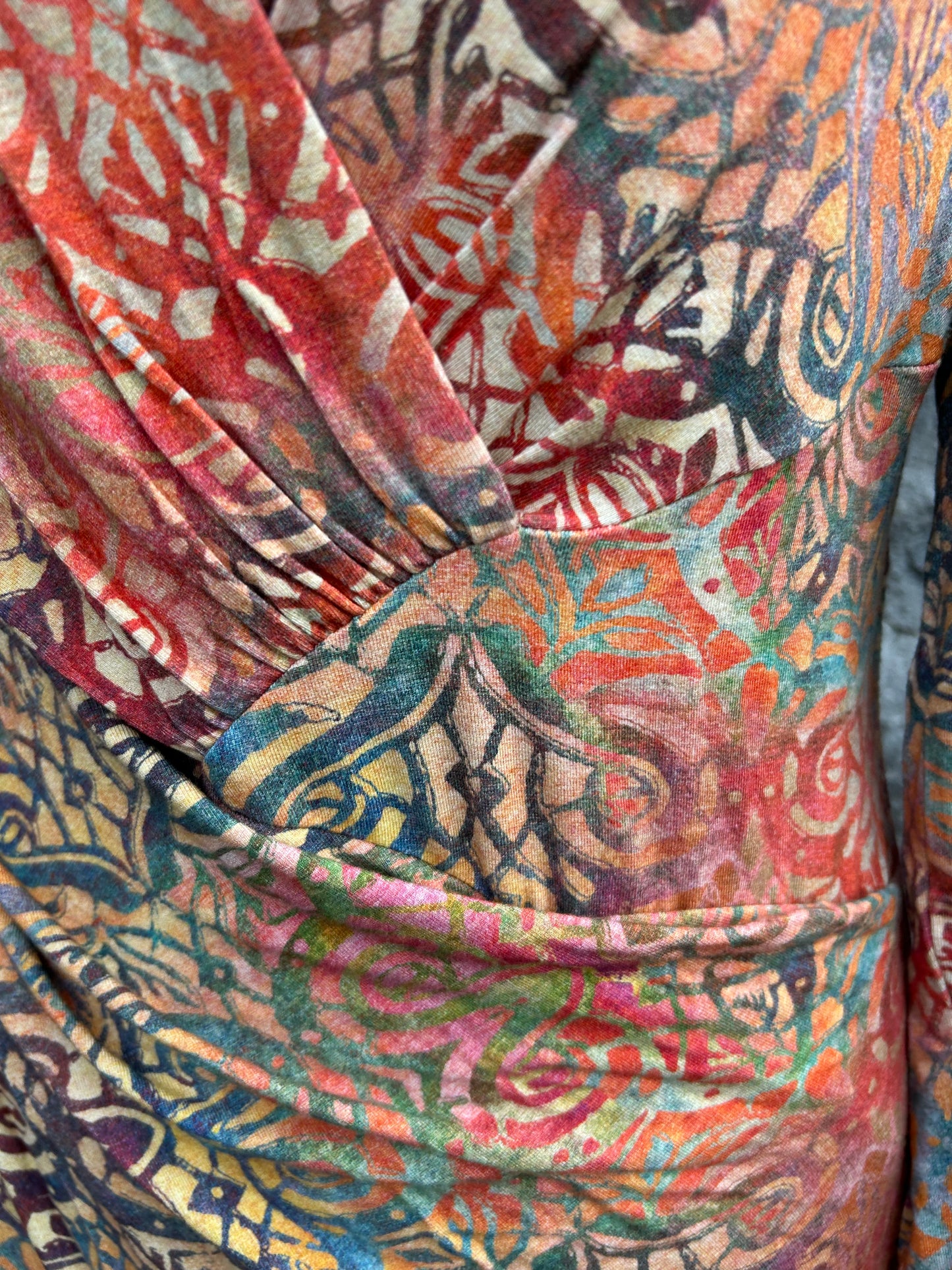 Orange&green Safi Midi Dress uk 12-14