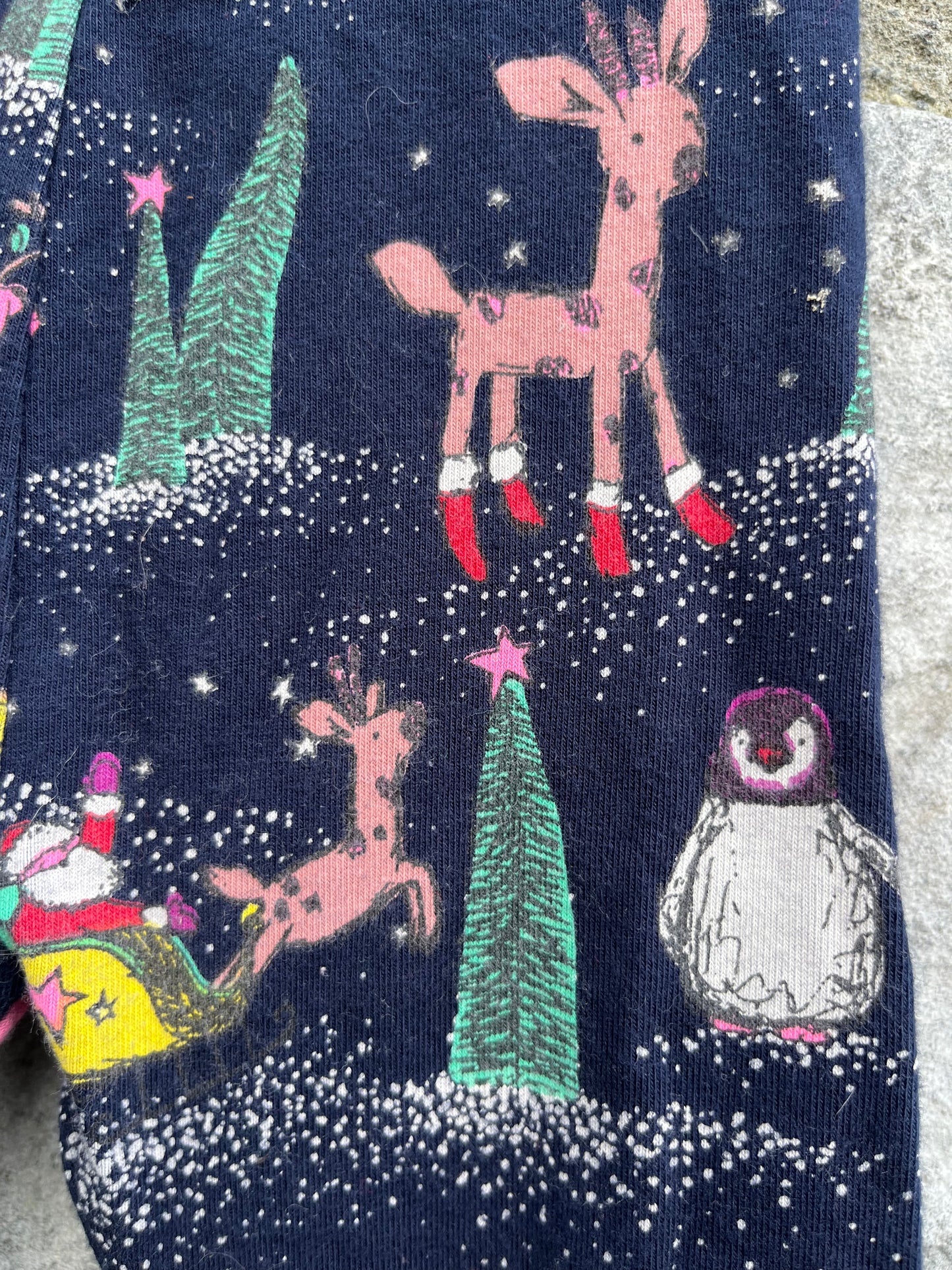 Christmas navy leggings 6m (68cm)