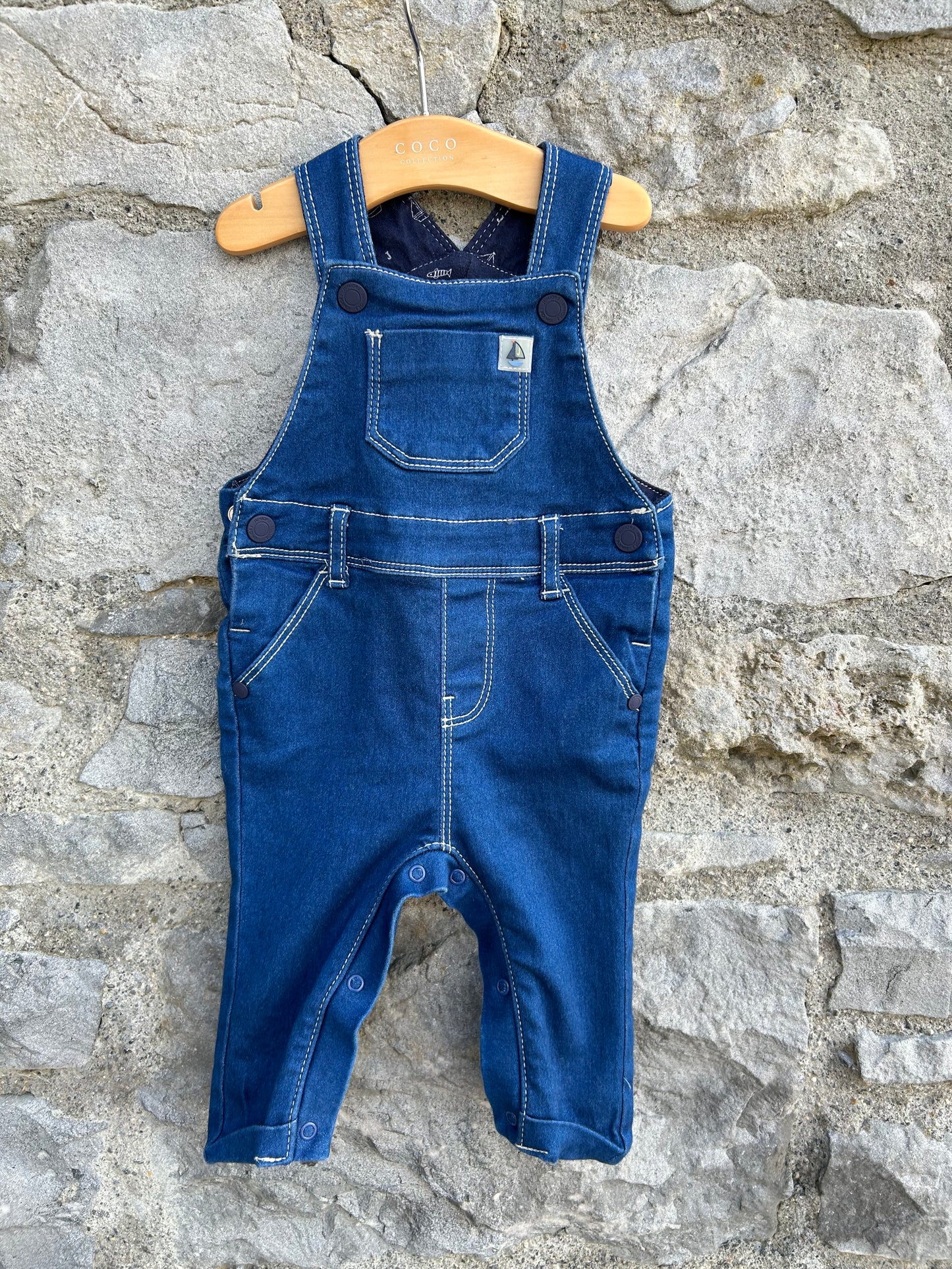 Denim dungarees 3-6m (62-68cm)