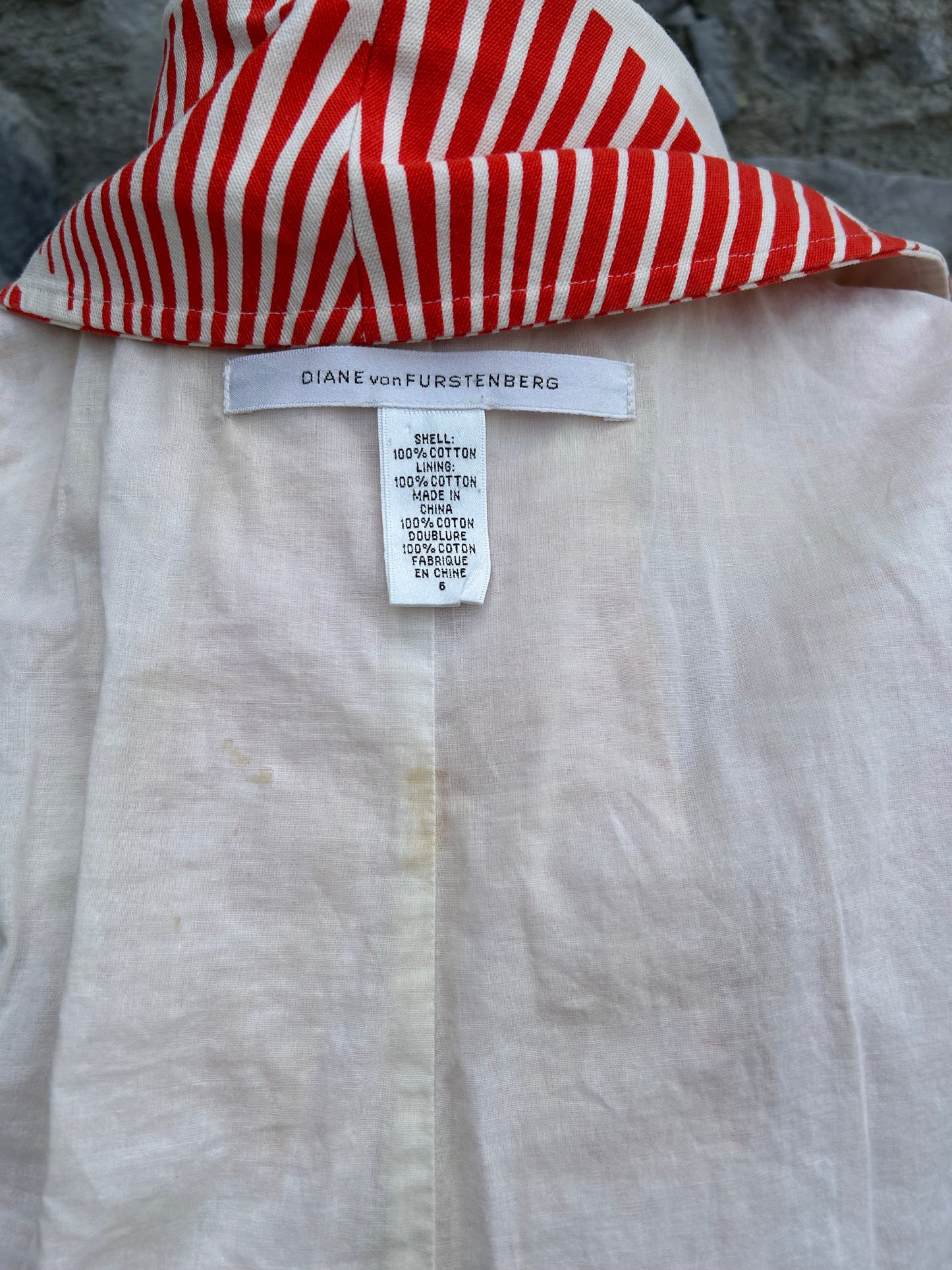 DVF Swing Red&white Jacket uk 10