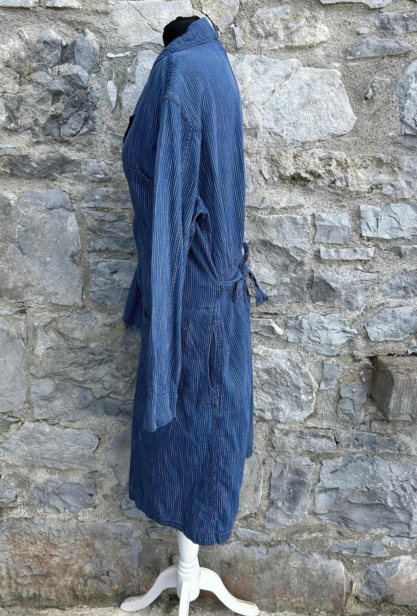 Blue stripy coat uk 14