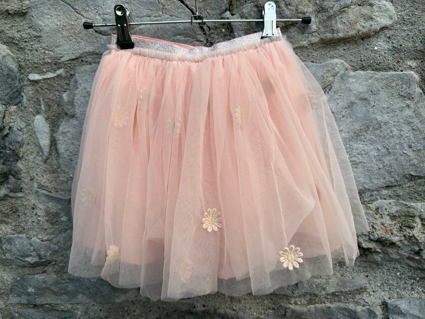 Pink daisies tulle skirt 3-4y (98-104cm)