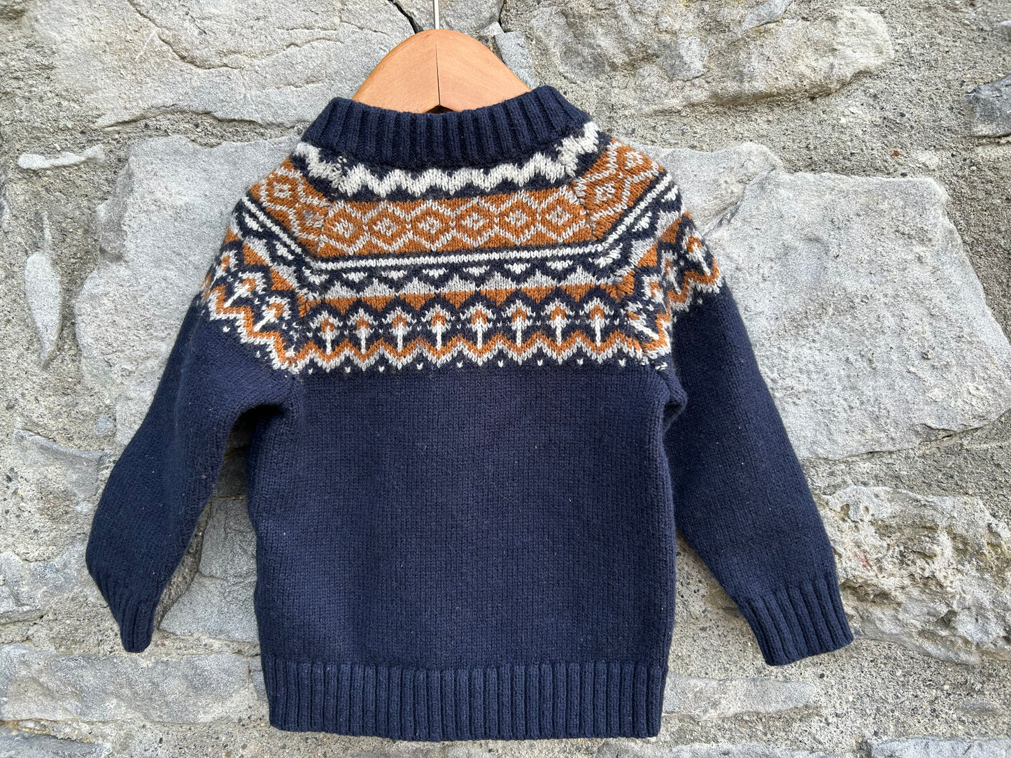 Norwegian style navy cardigan 9-12m (74-80cm)