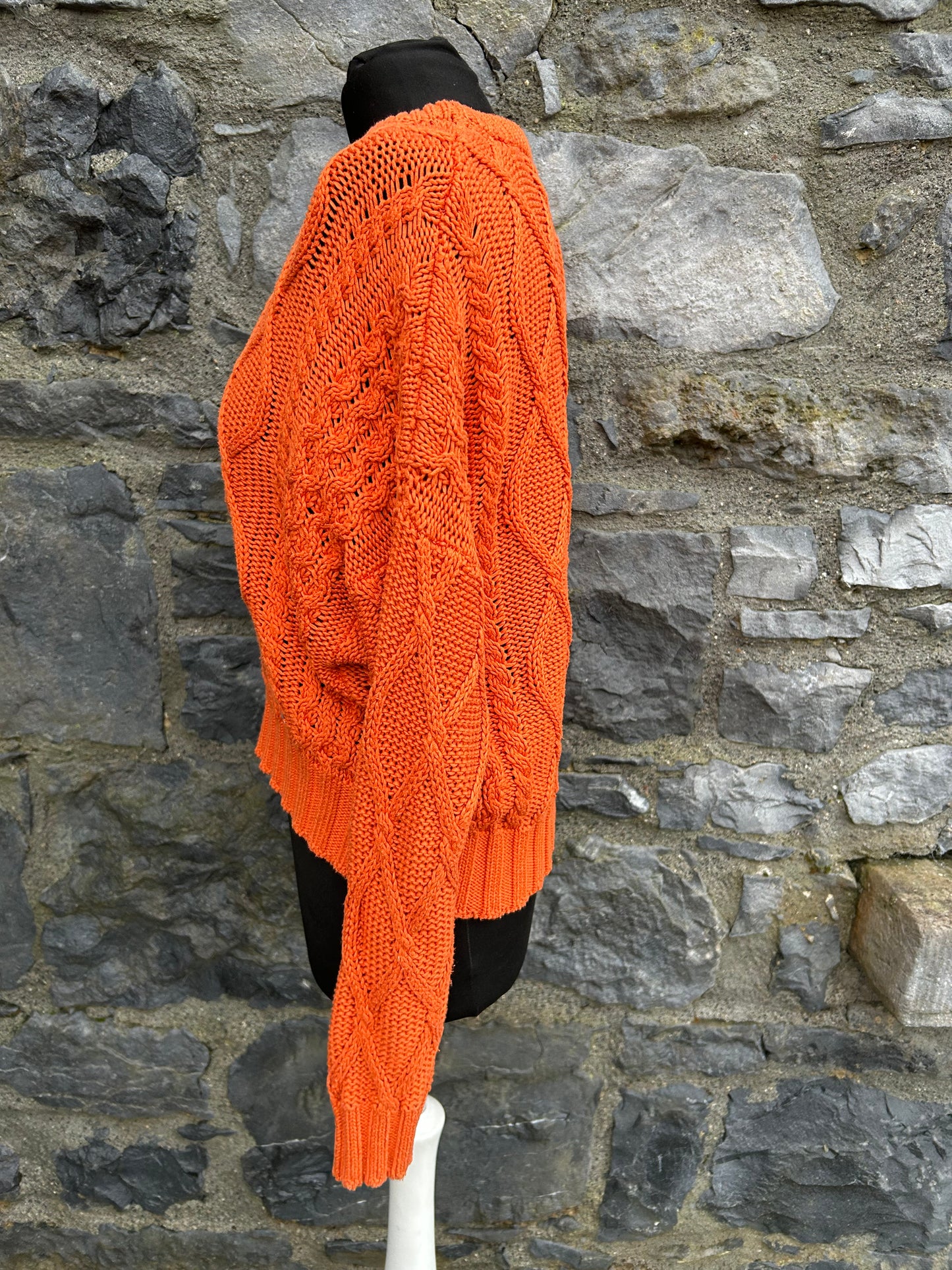 Orange cable knit jumper uk 12