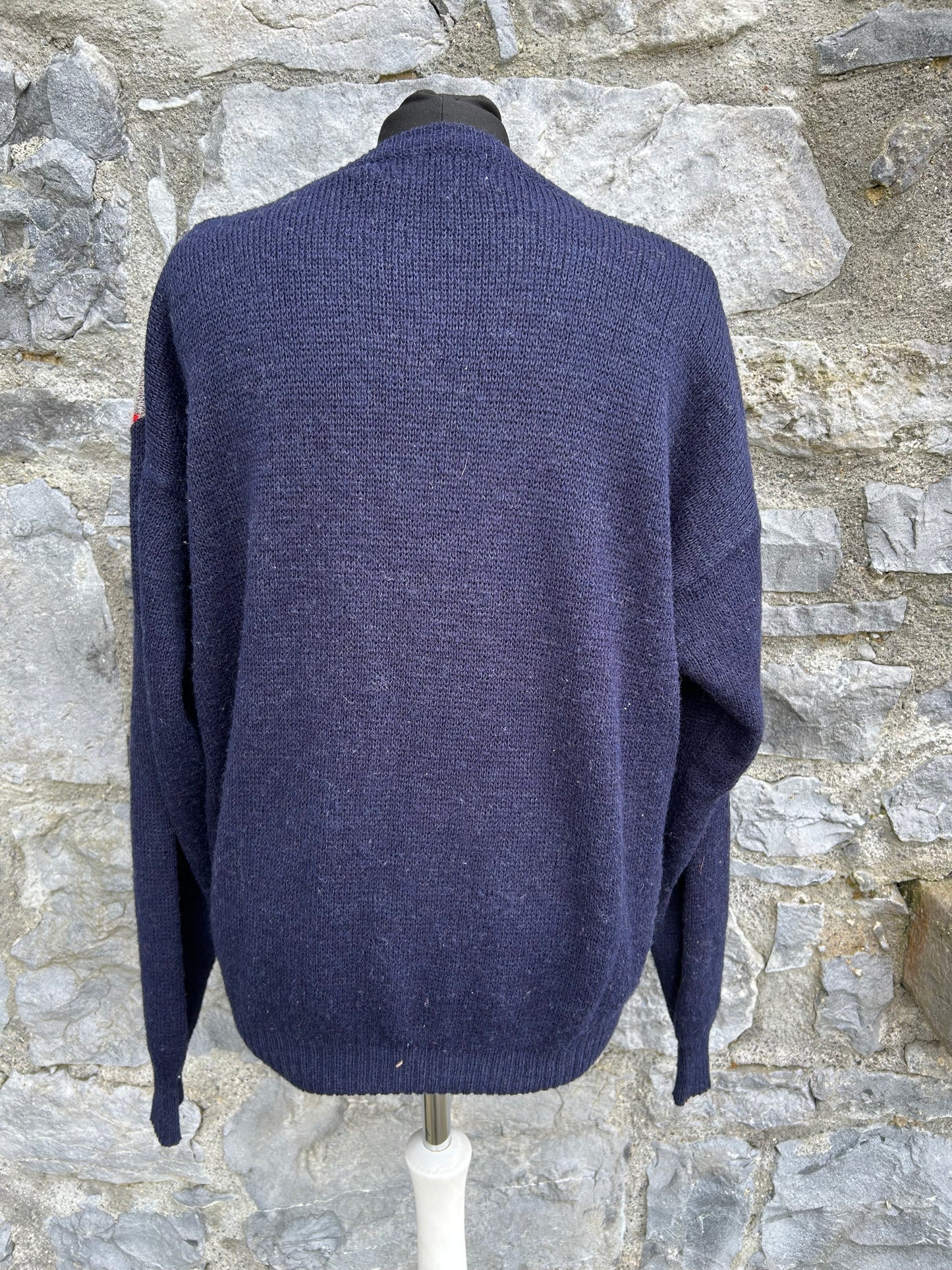 80s Navy&red jumper S/M