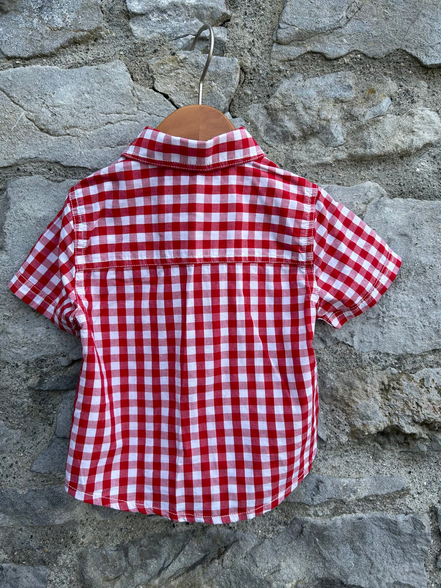 Red gingham shirt 9-12m (74-80cm)