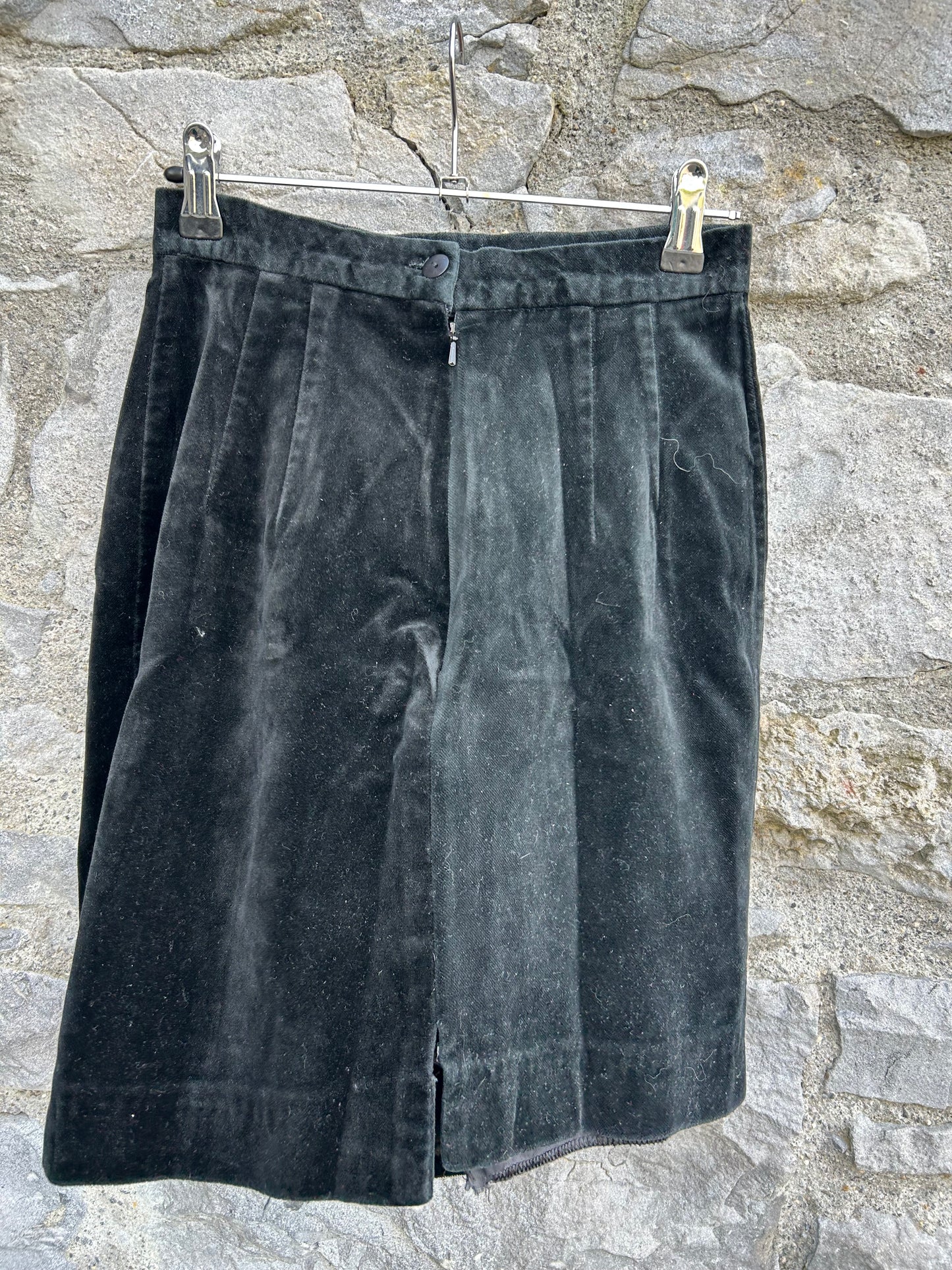 90s black velvet skirt uk 4