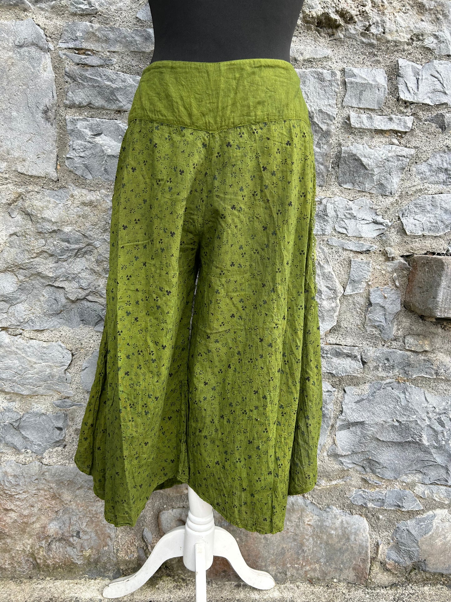 Clover green culottes uk 8