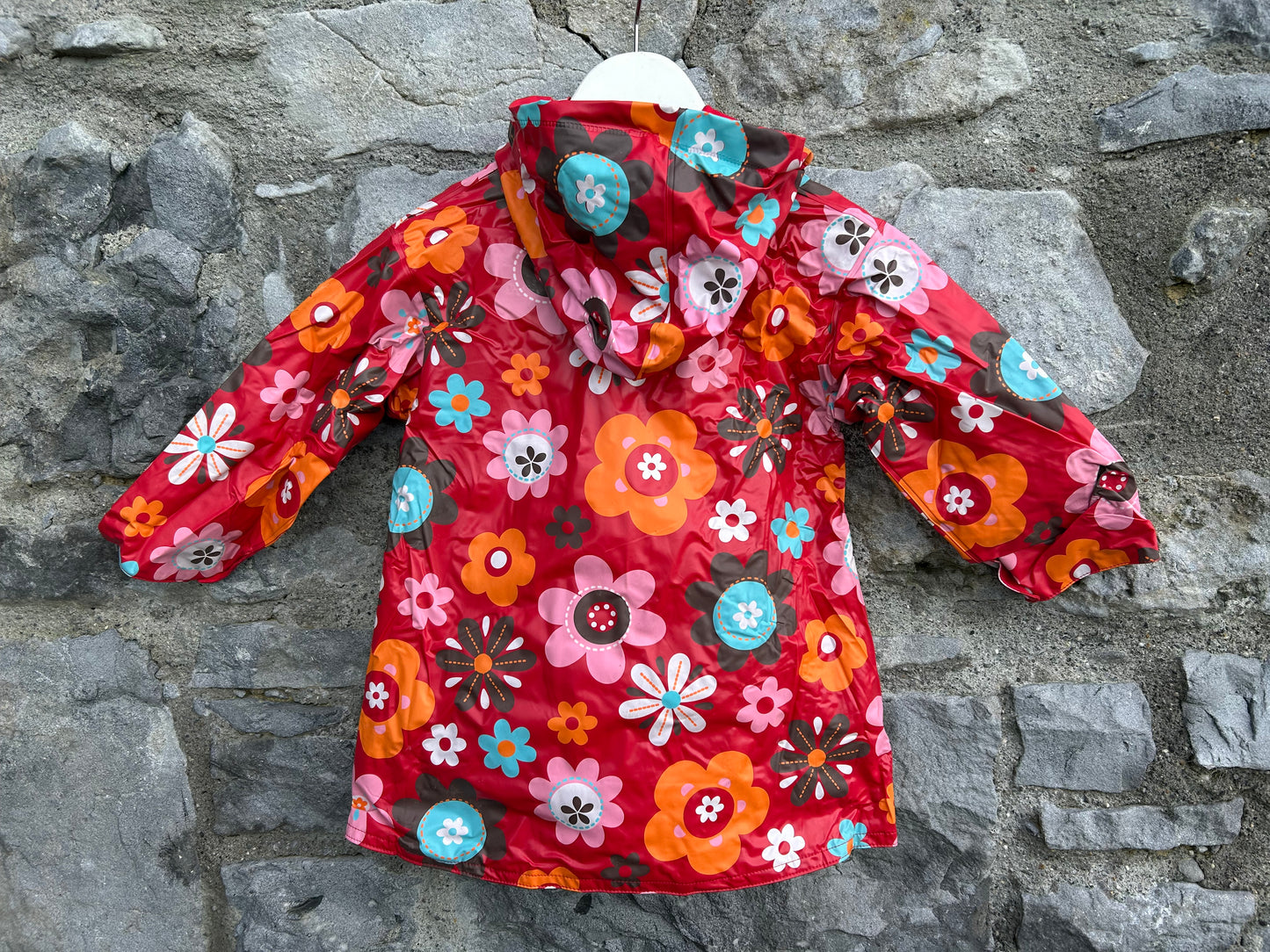 Floral red raincoat 18-24m (86-92cm)