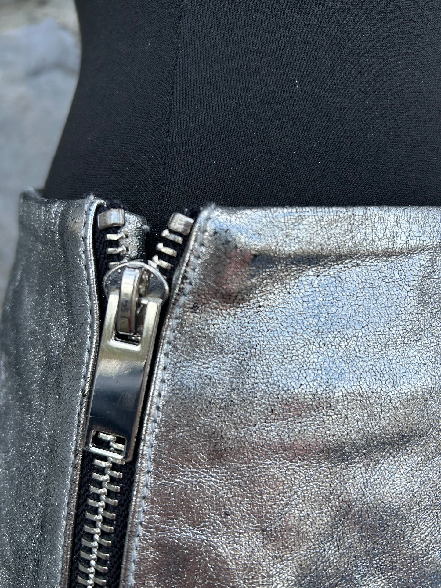 Silver skirt uk 10