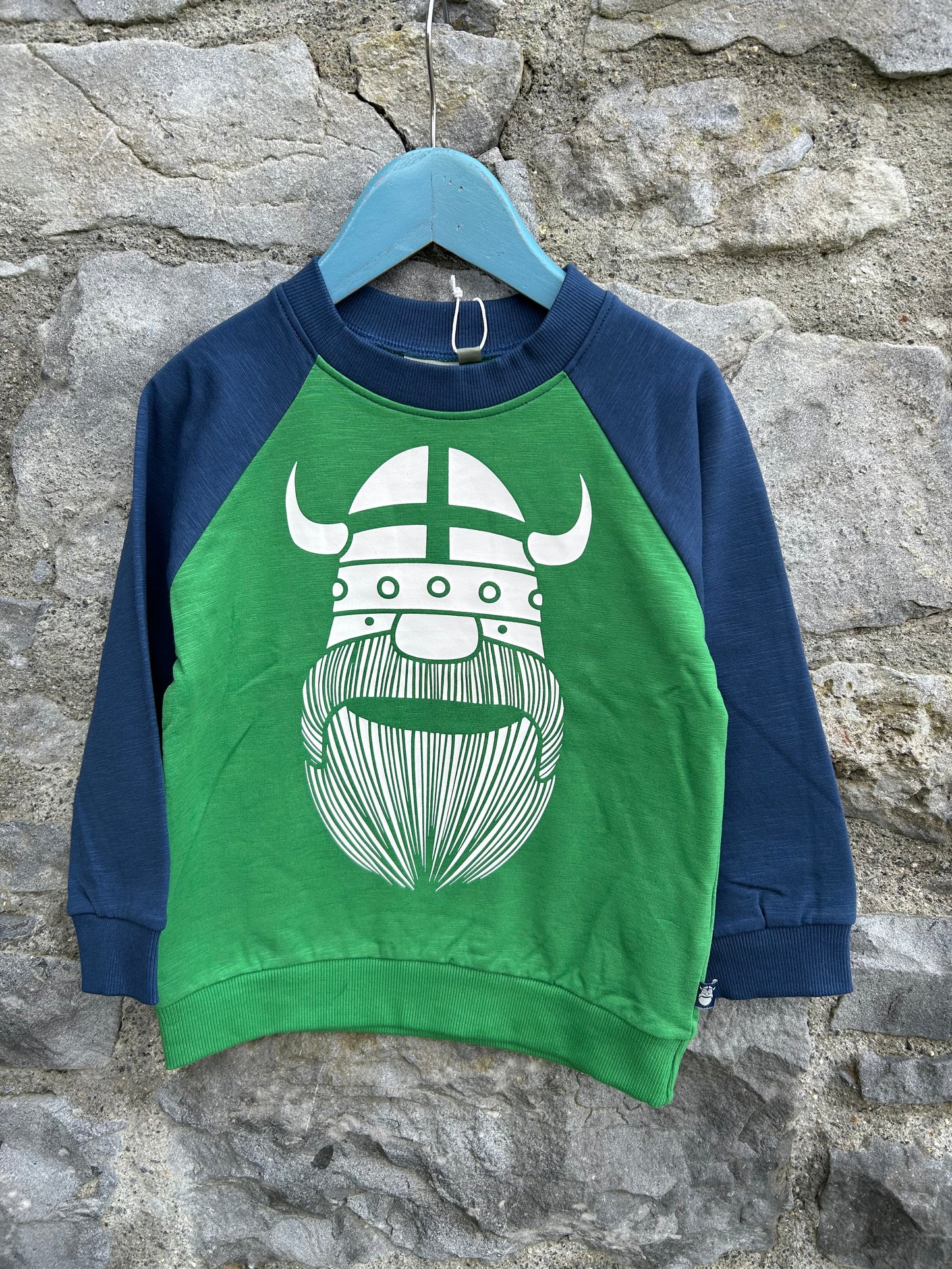 Eric raglan green sweatshirt 3y (98cm)