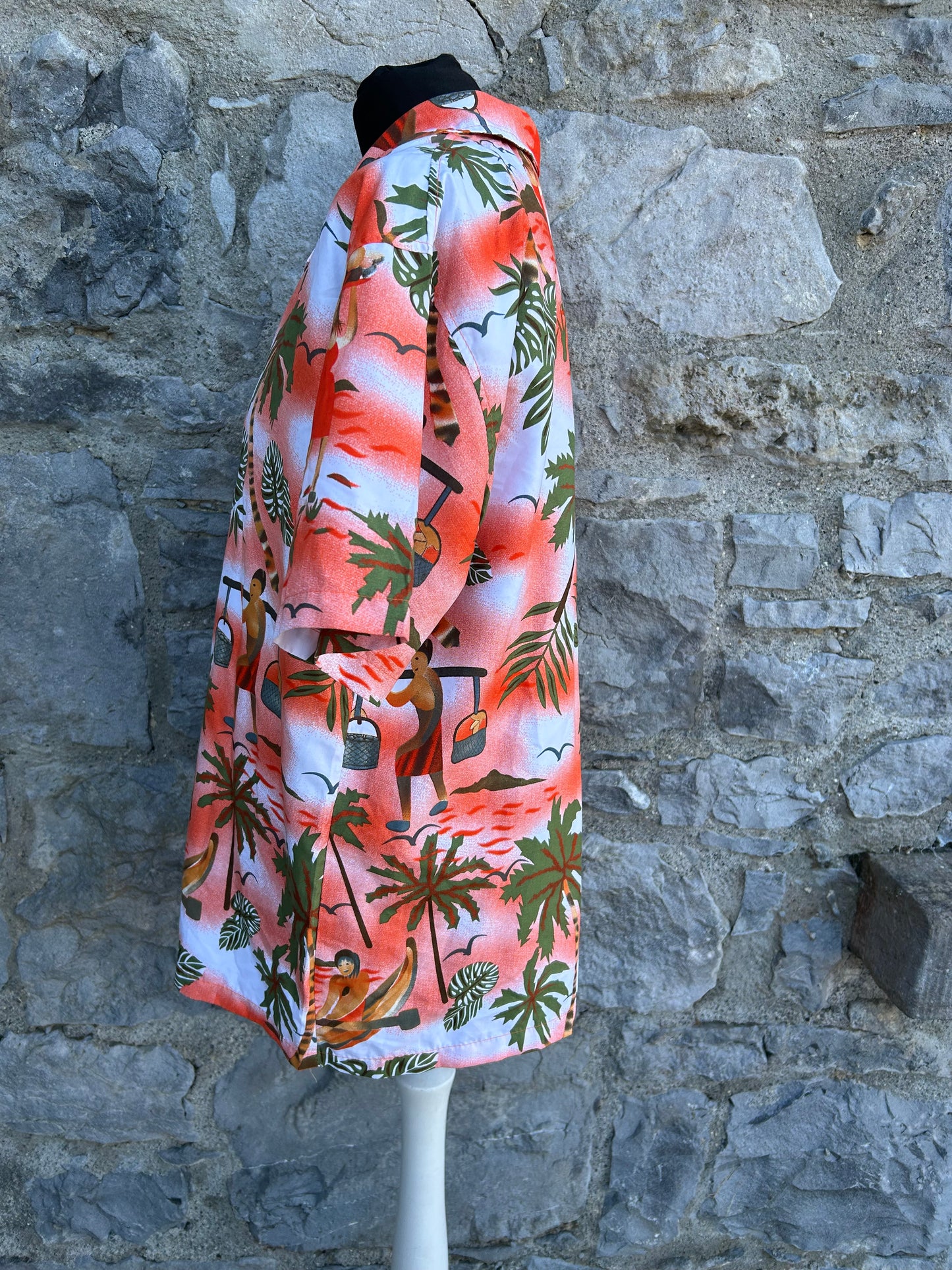 Hawaiian orange shirt Medium