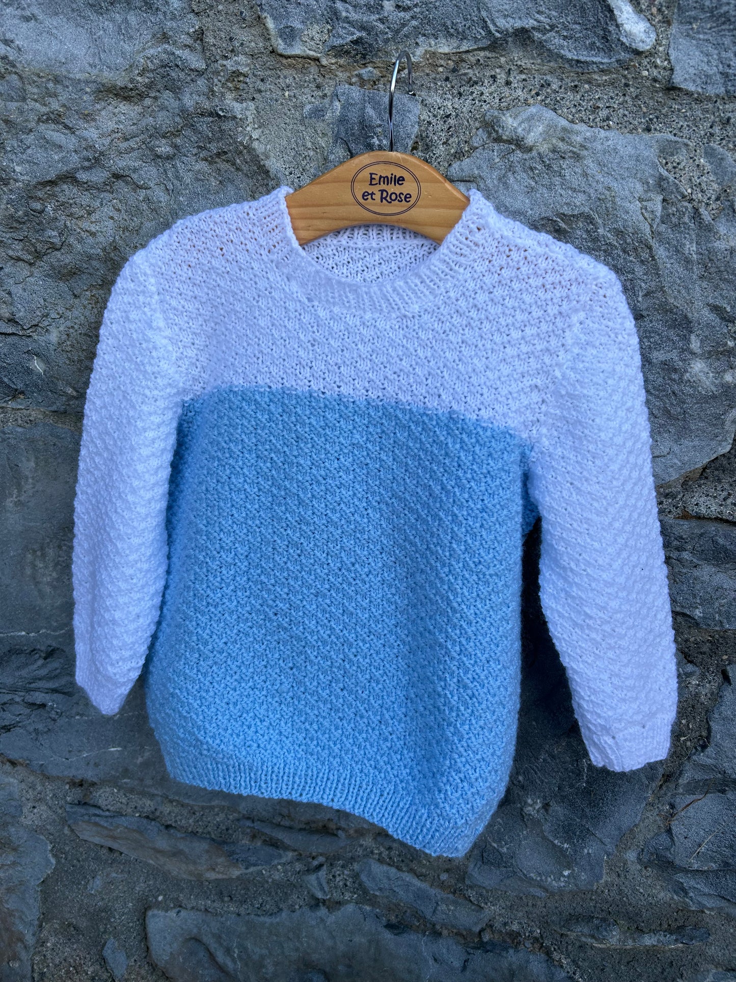 Blue&white jumper 18-24m (86-92cm)