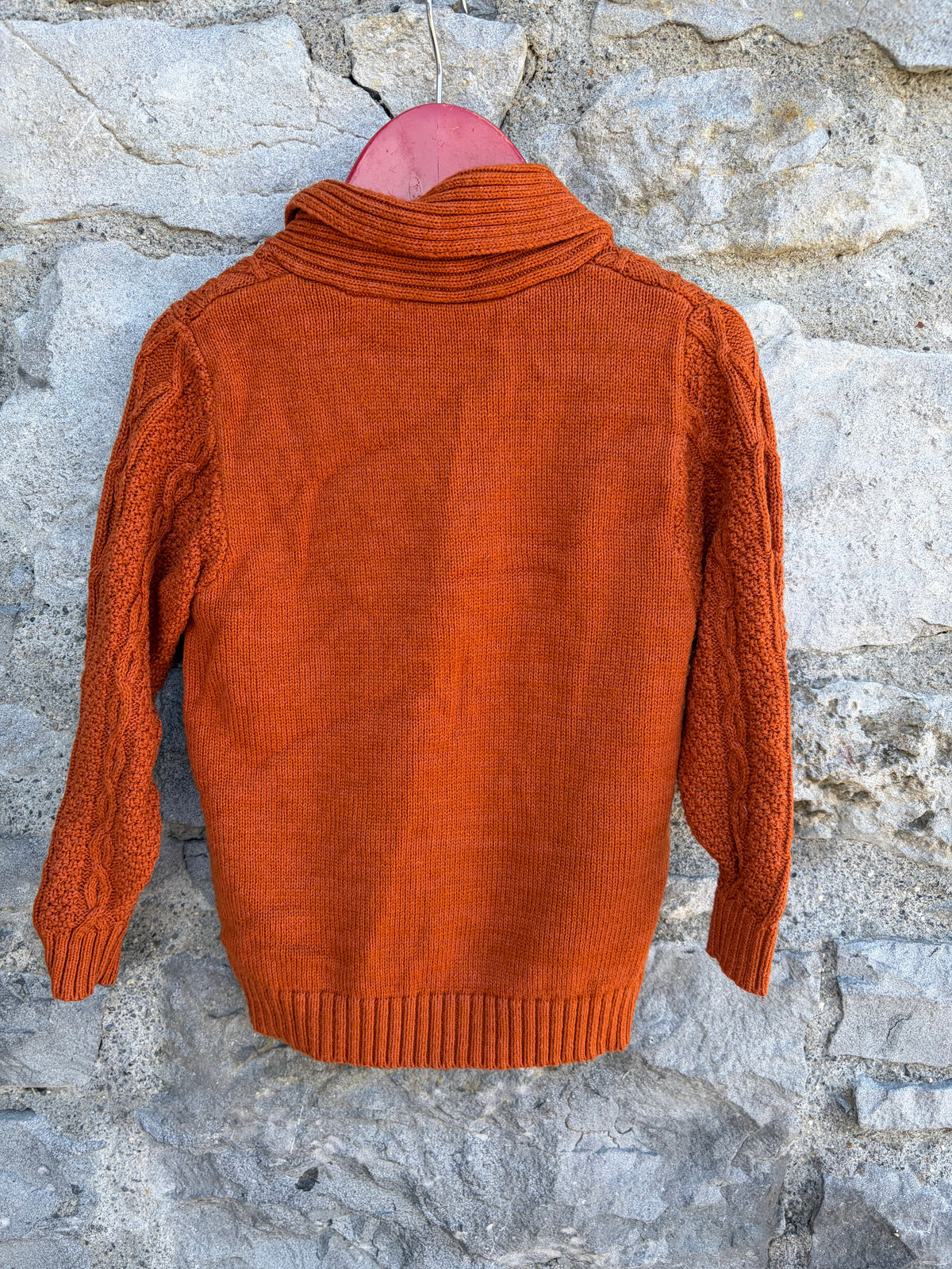 Rusty cable knit cardigan 2y (92cm)