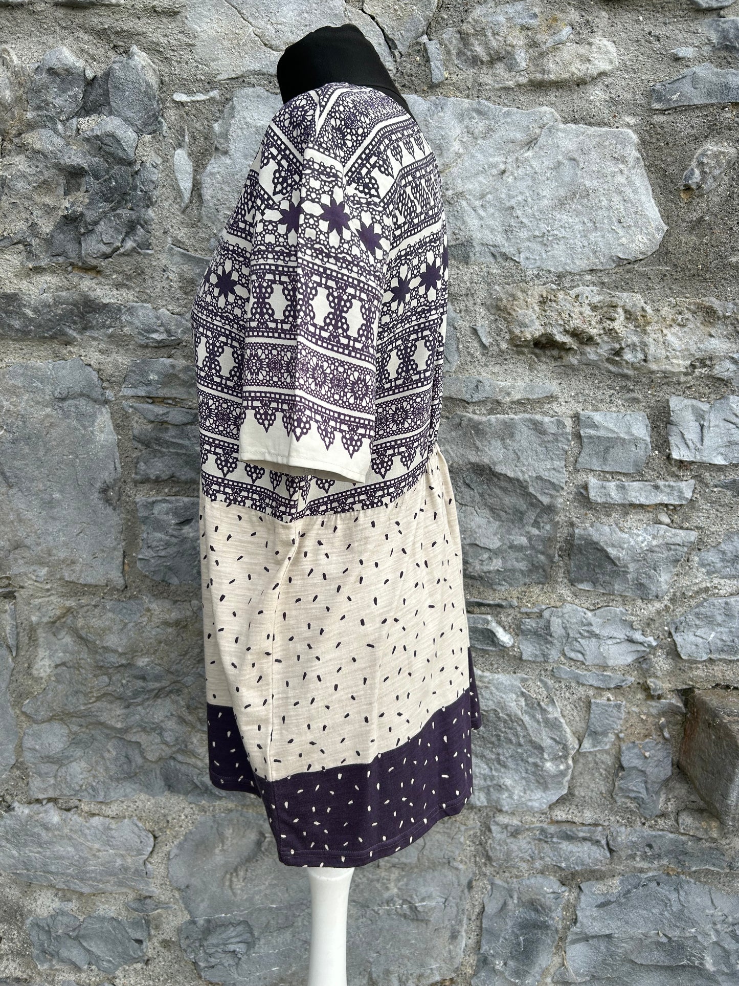 Geometric ivory tunic uk 12