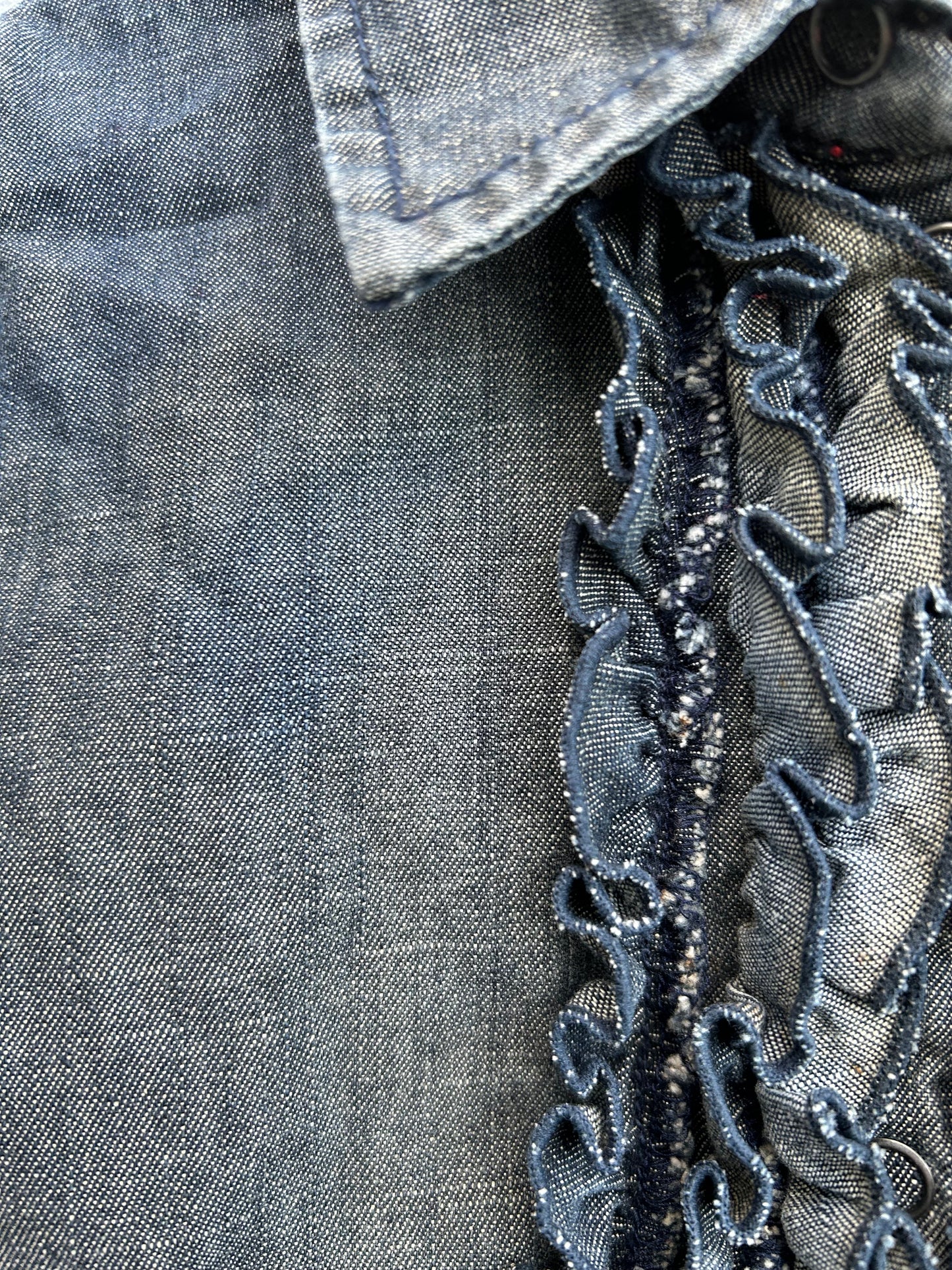 Denim ruffled dress 6-7y (116-122cm)