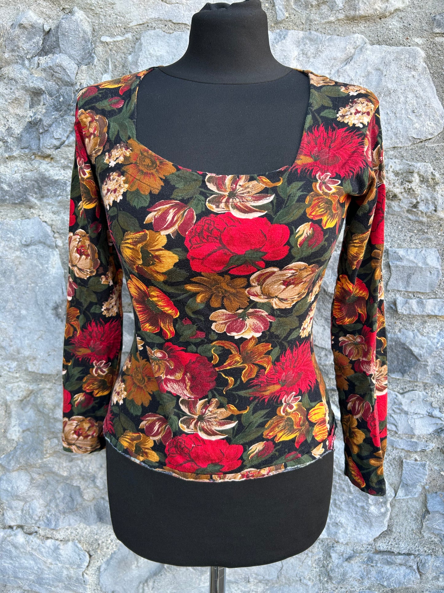 90s autumn flowers top uk 6-8