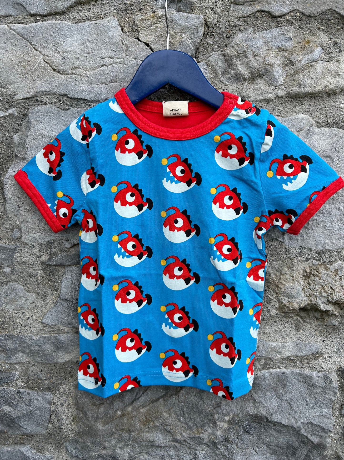 Angler fish blue T-shirt 18-24m (86-92cm)
