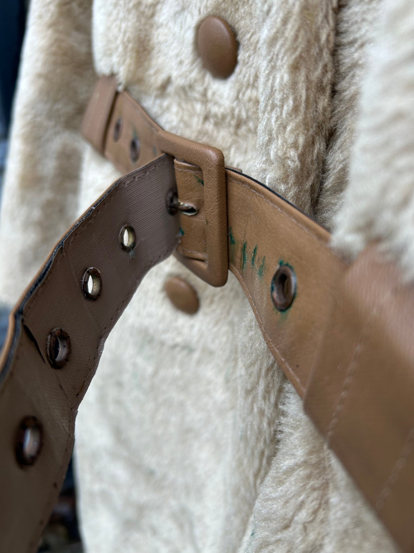 80s beige faux fur 11-12y (146-152cm)