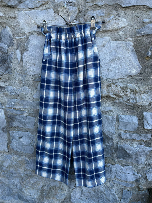 Navy check pants 8y (128cm)