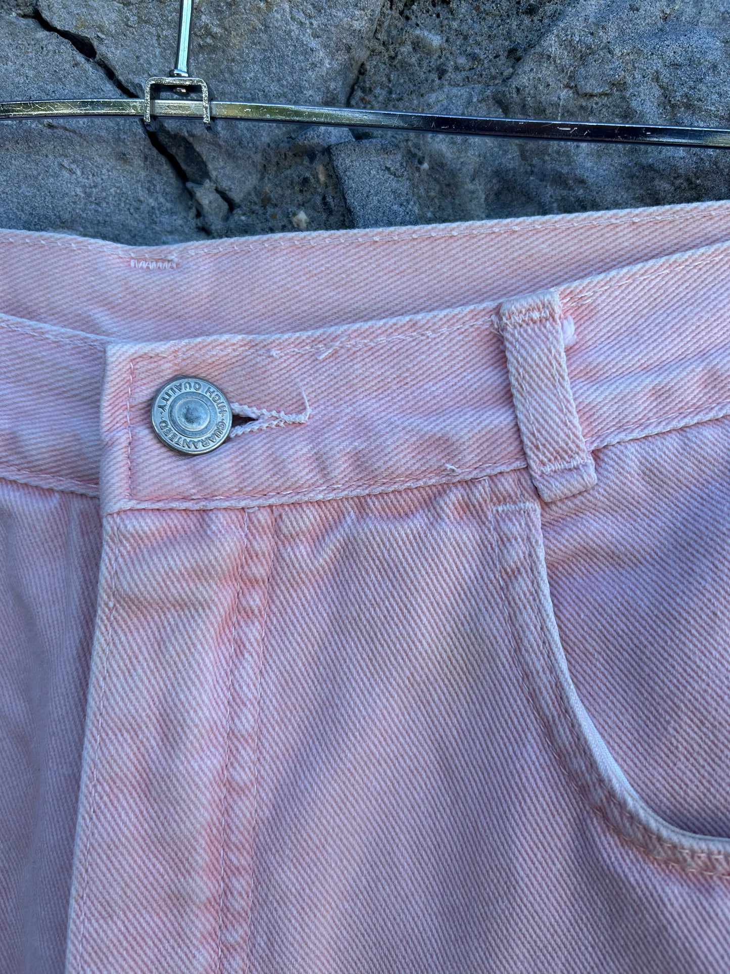 90s pink denim shorts uk 10