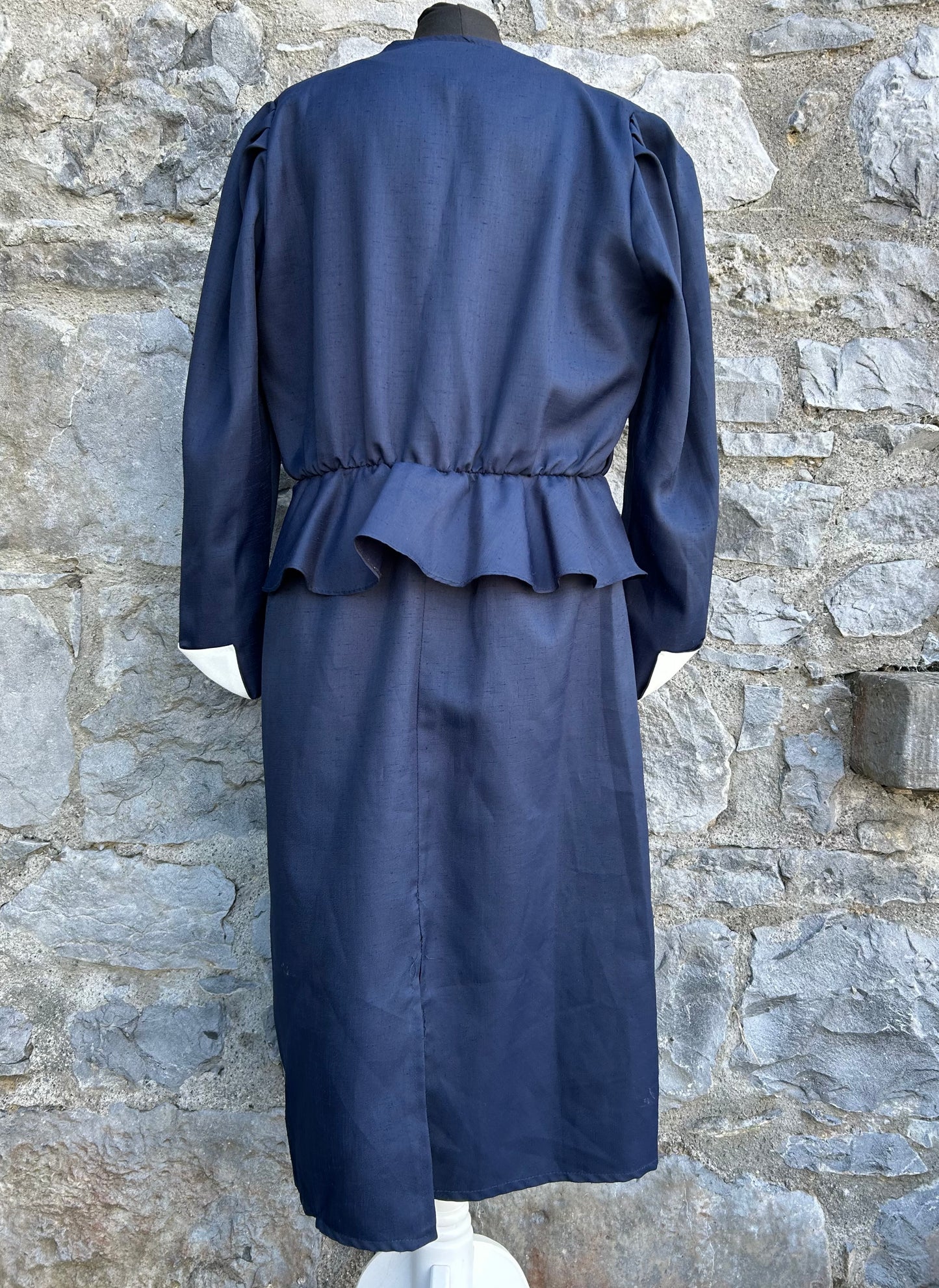 80s navy dress uk 12-14