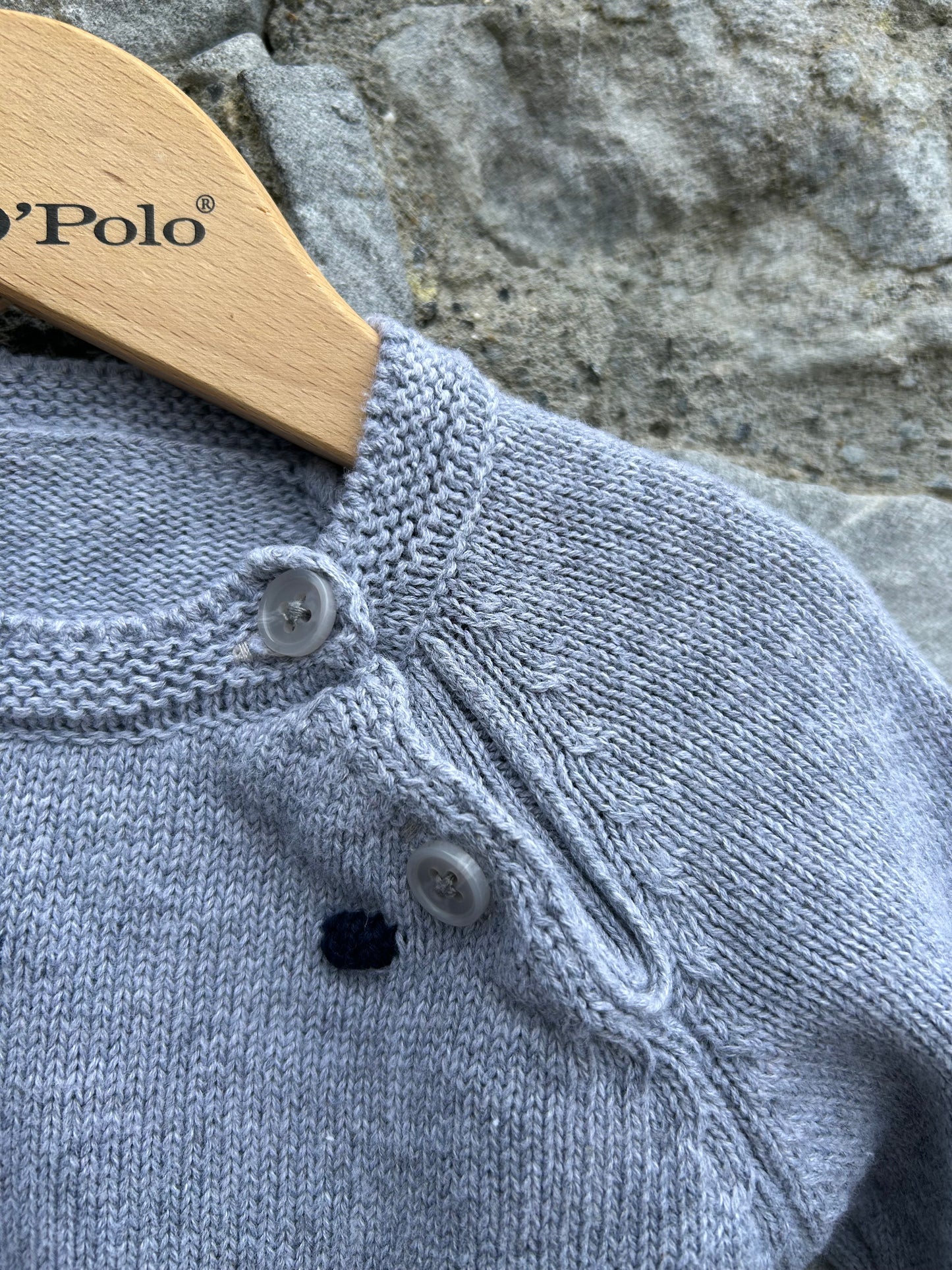 Grey jumper with dots 3-6m (62-68cm)