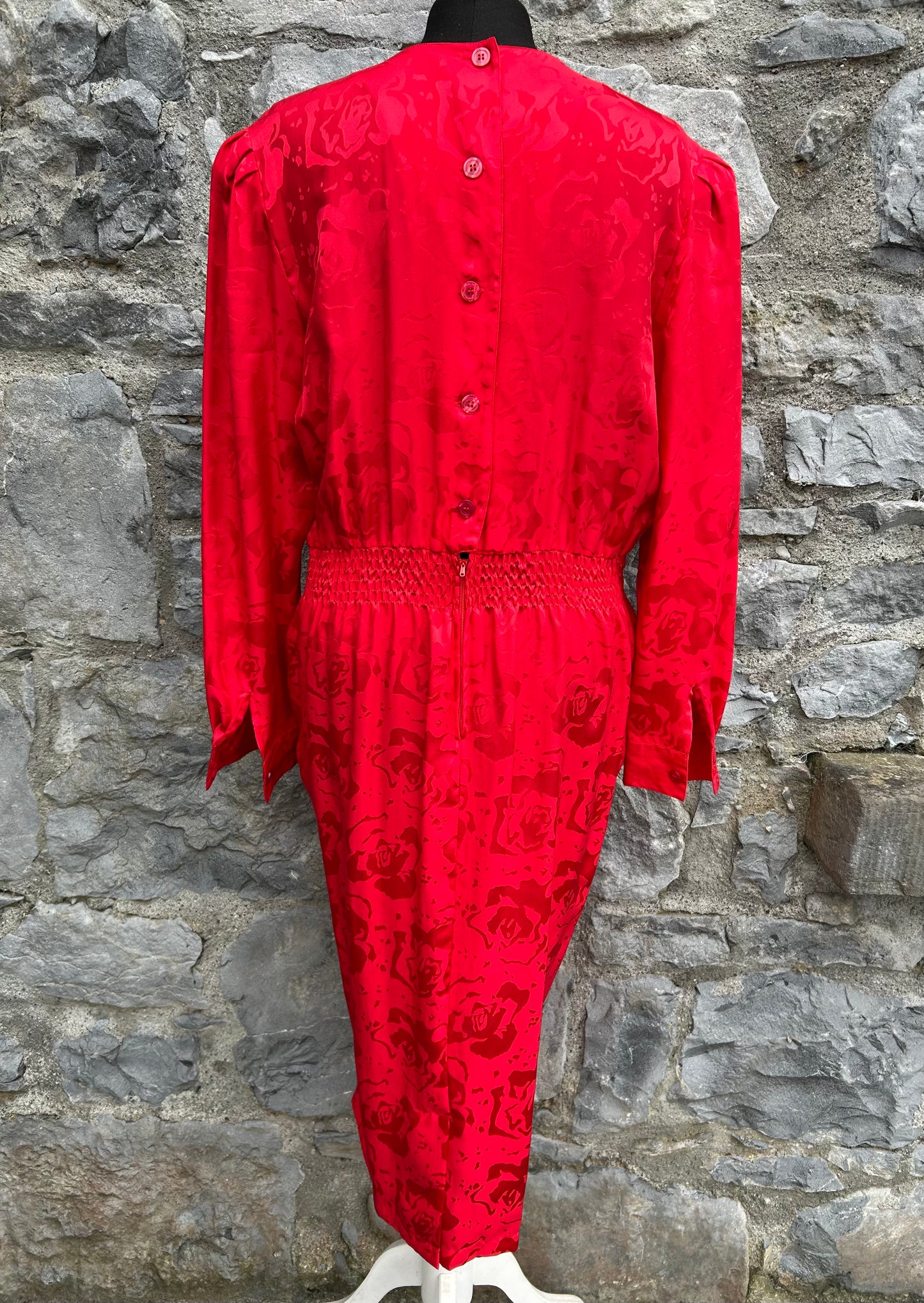 80s red dress uk 12