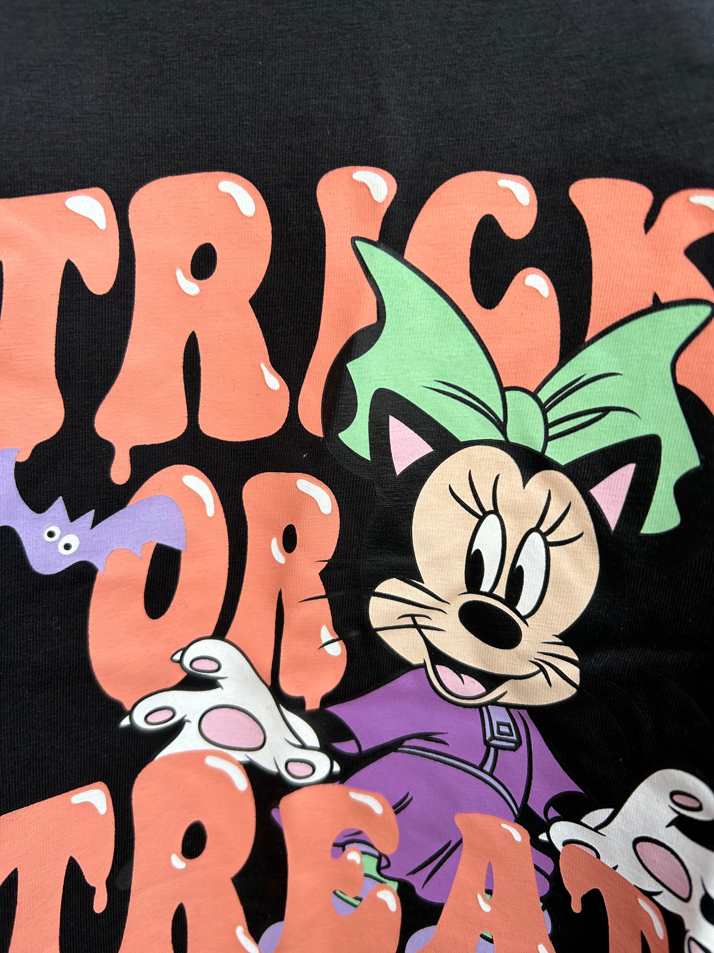 Trick or Treat Minnie black top 5-6y (110-116cm)