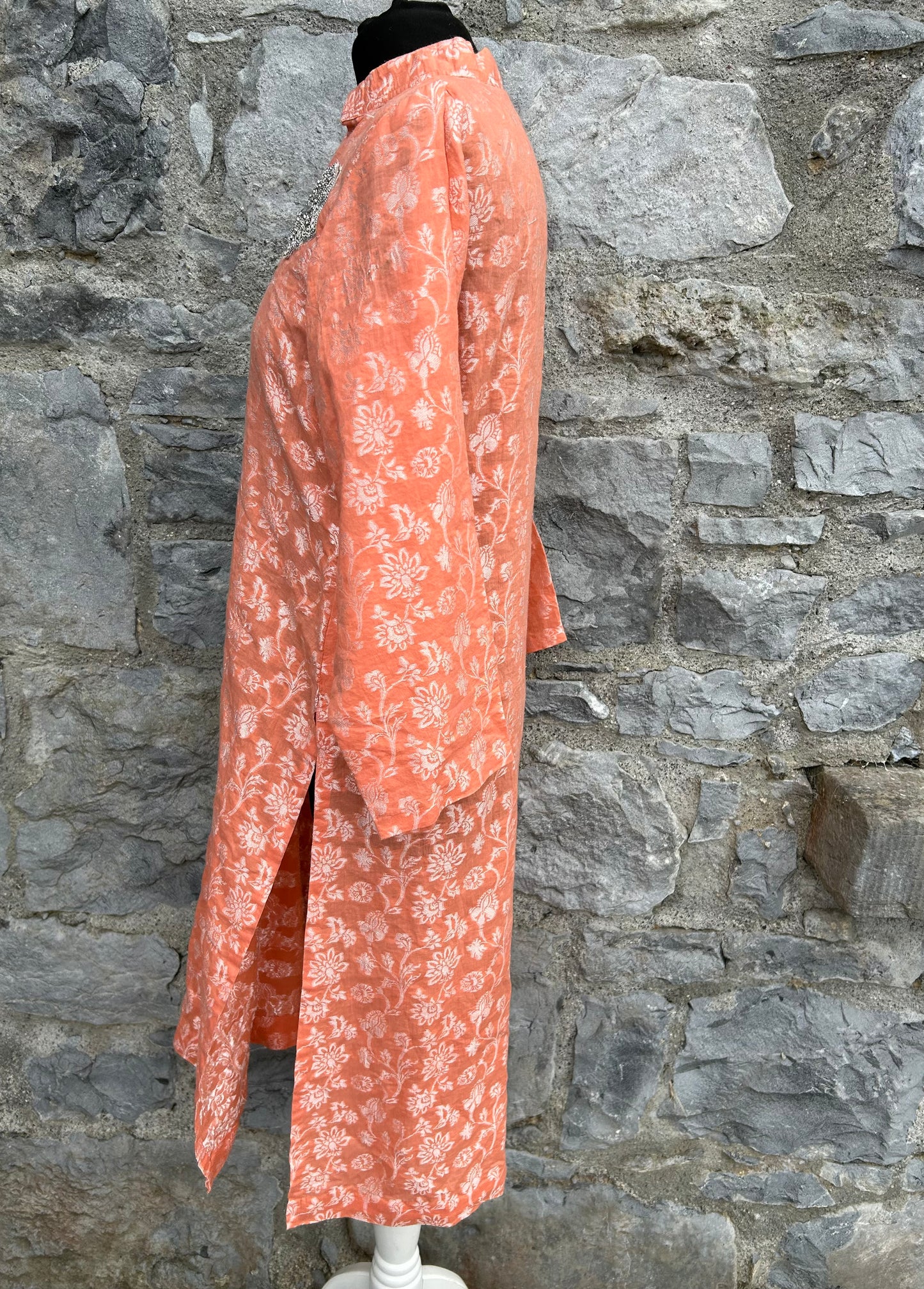 Orange floral tunic uk 10-12