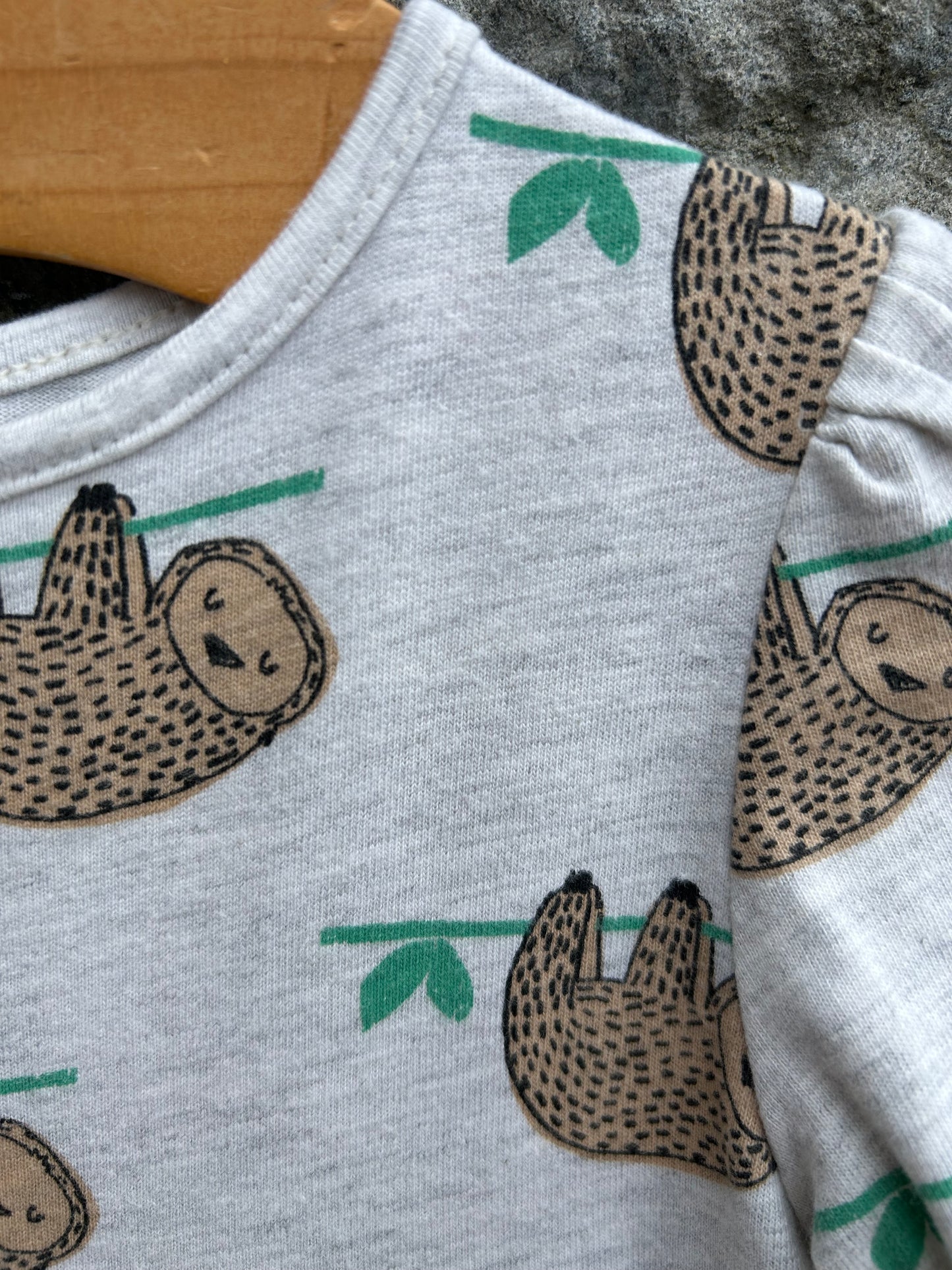 Sloths grey dress 18-24m (86-92cm)