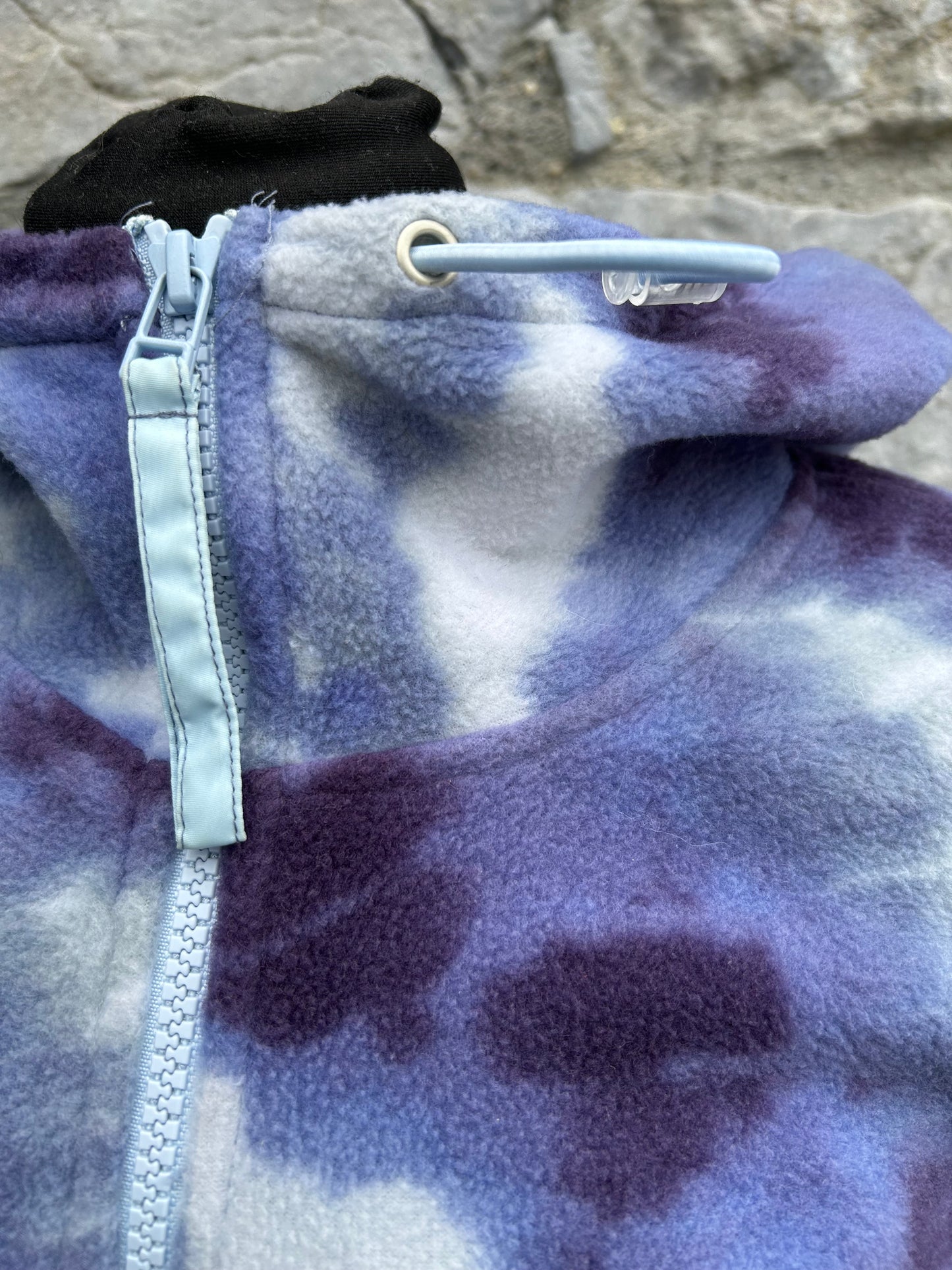 Purple abstract cropped fleece uk 10-12