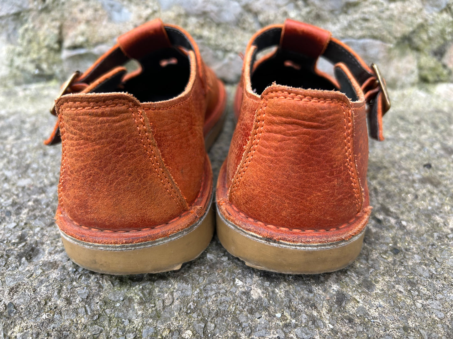 Brown T-bar shoes uk 6.5 (eu 40)