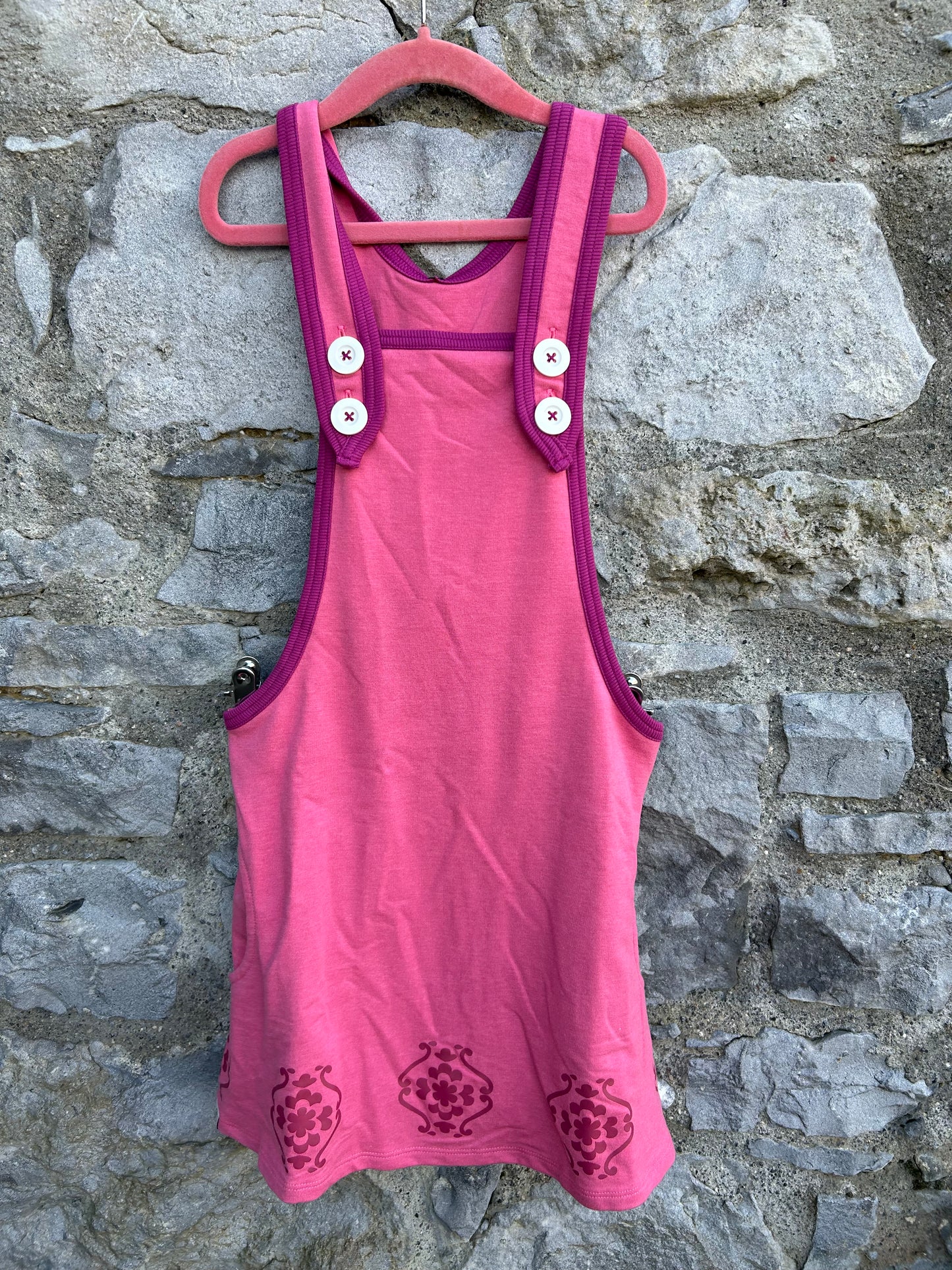 Pink pinafore 7y (122cm)