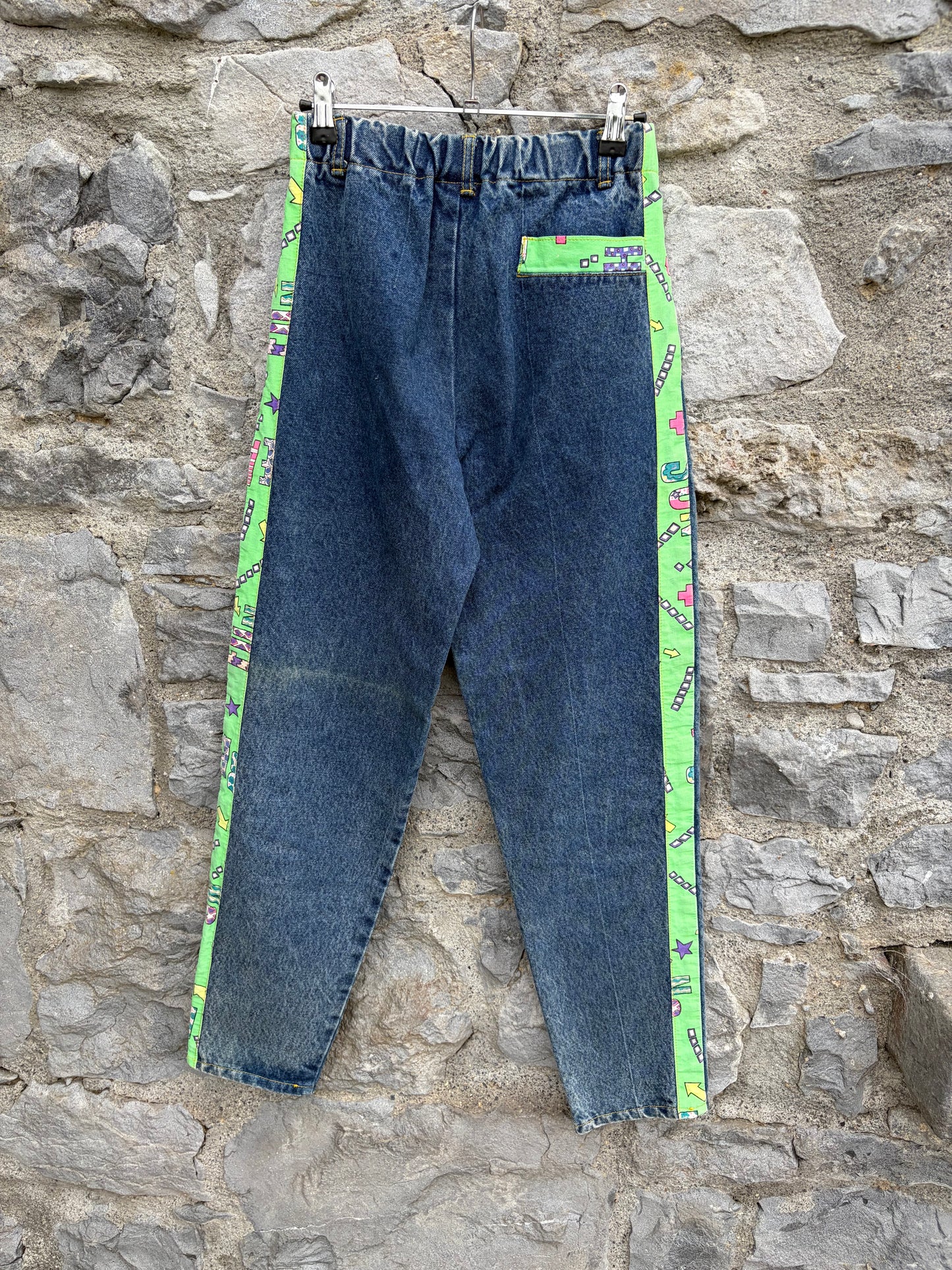 80s green side-seam tape jeans 12-13y (152-158cm)