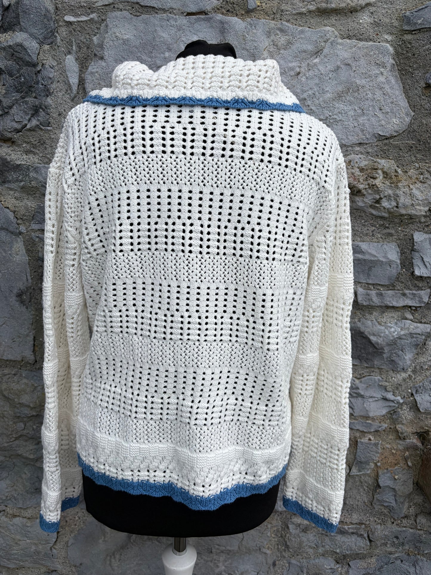 White pointelle jumper uk 10-12