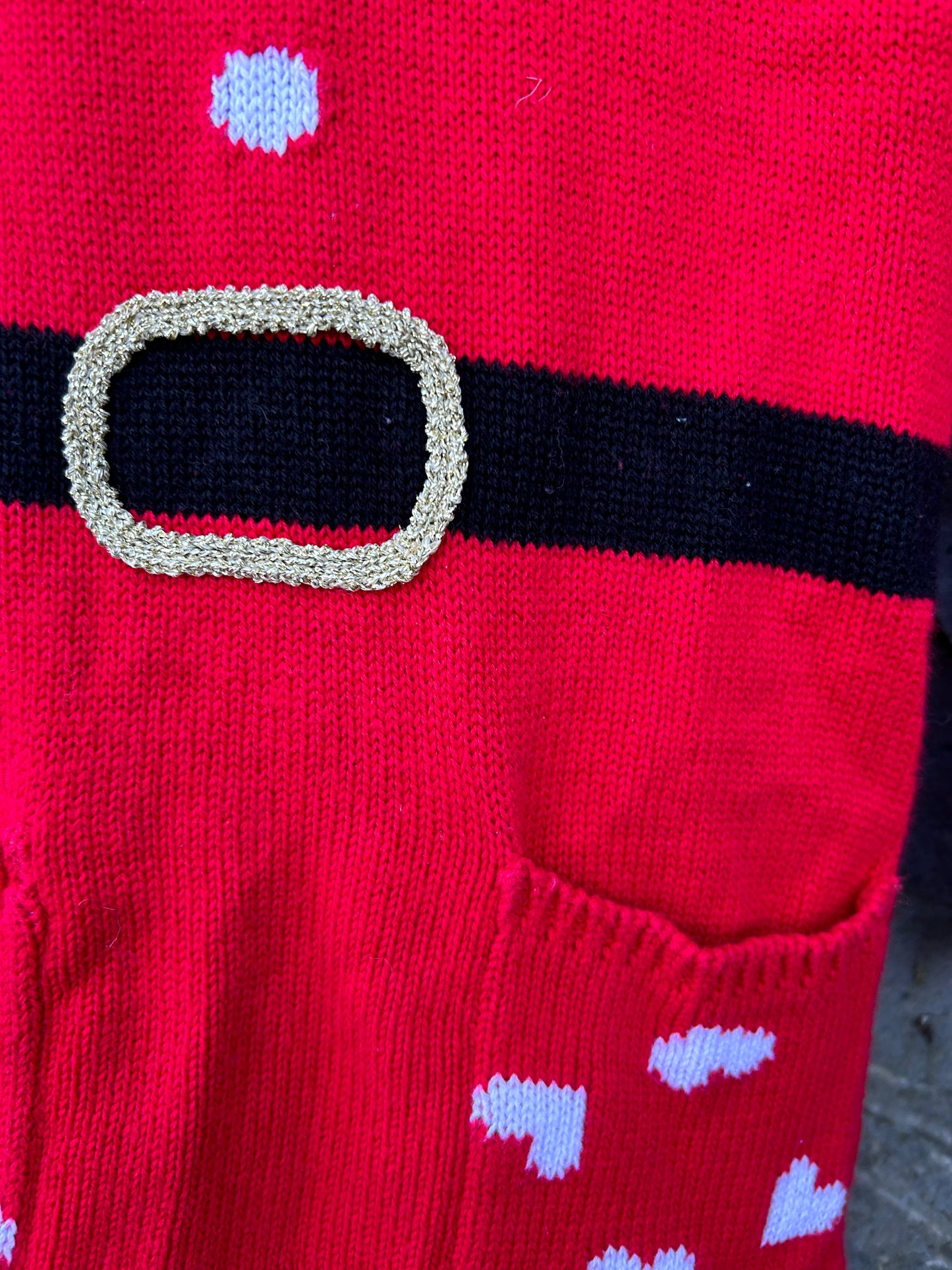 Santa knitted dress 2-3y (92-98cm)