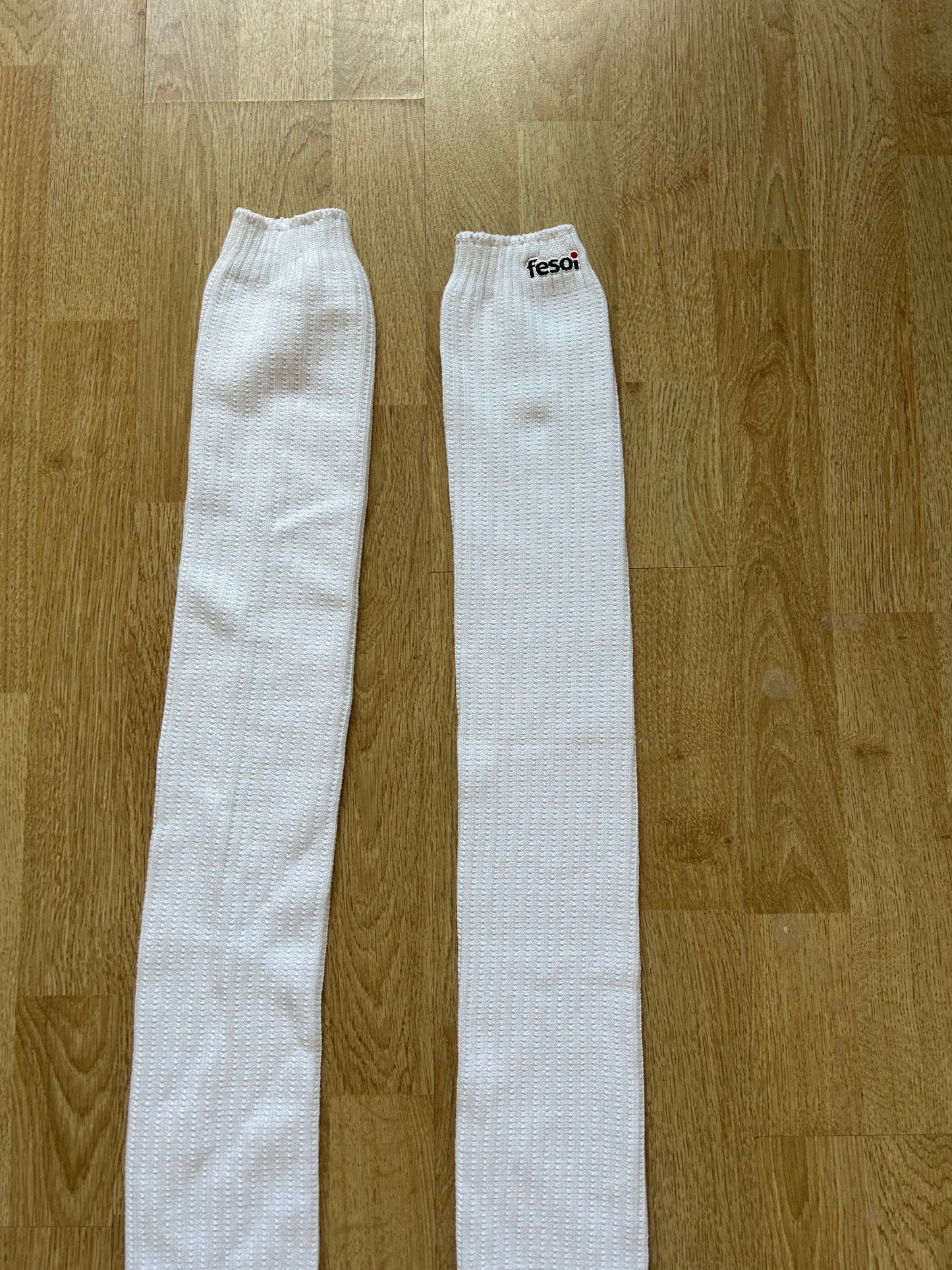 White slouch high socks