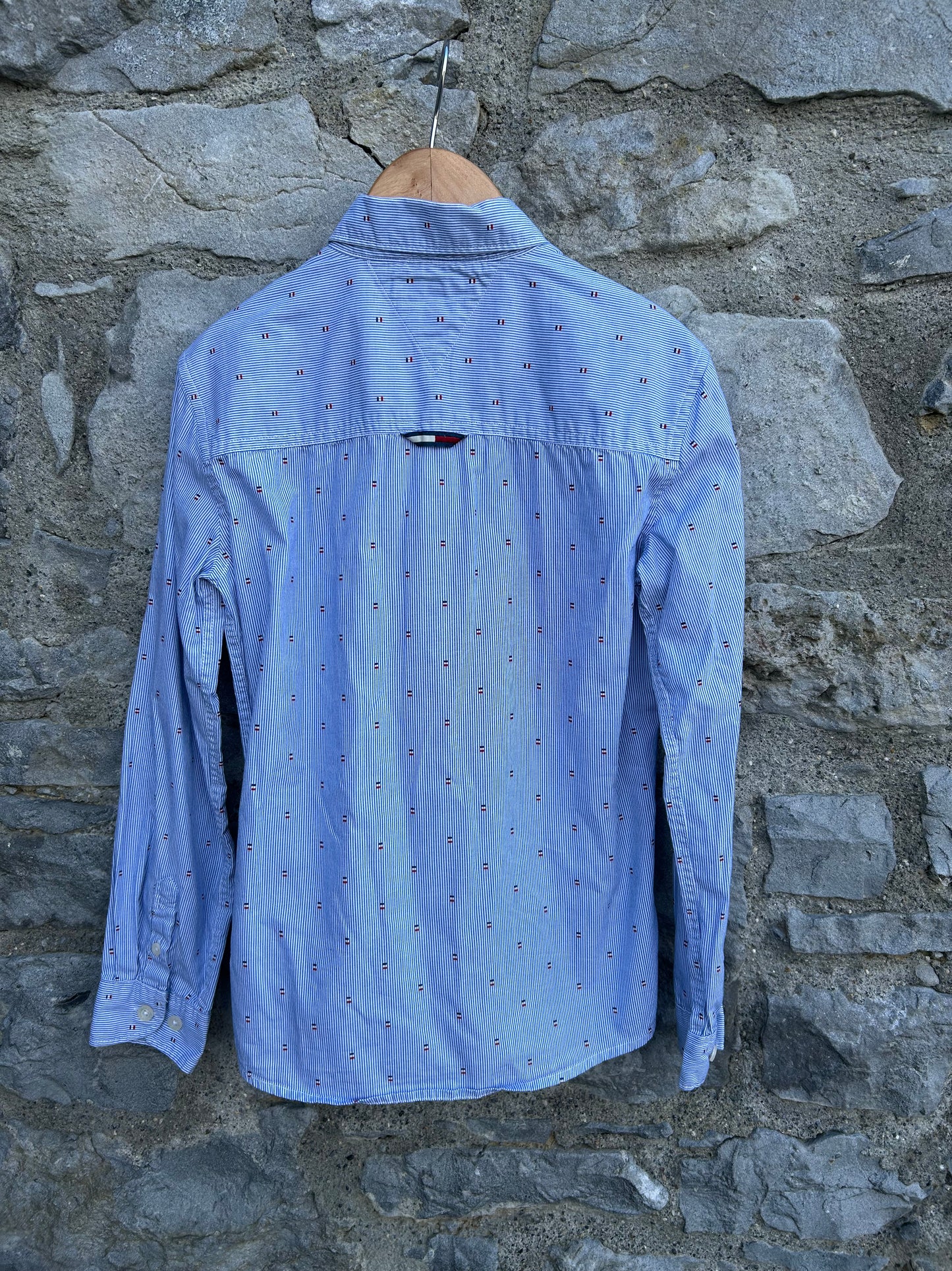 TH blue stripy shirt 9-10y (134-140cm)
