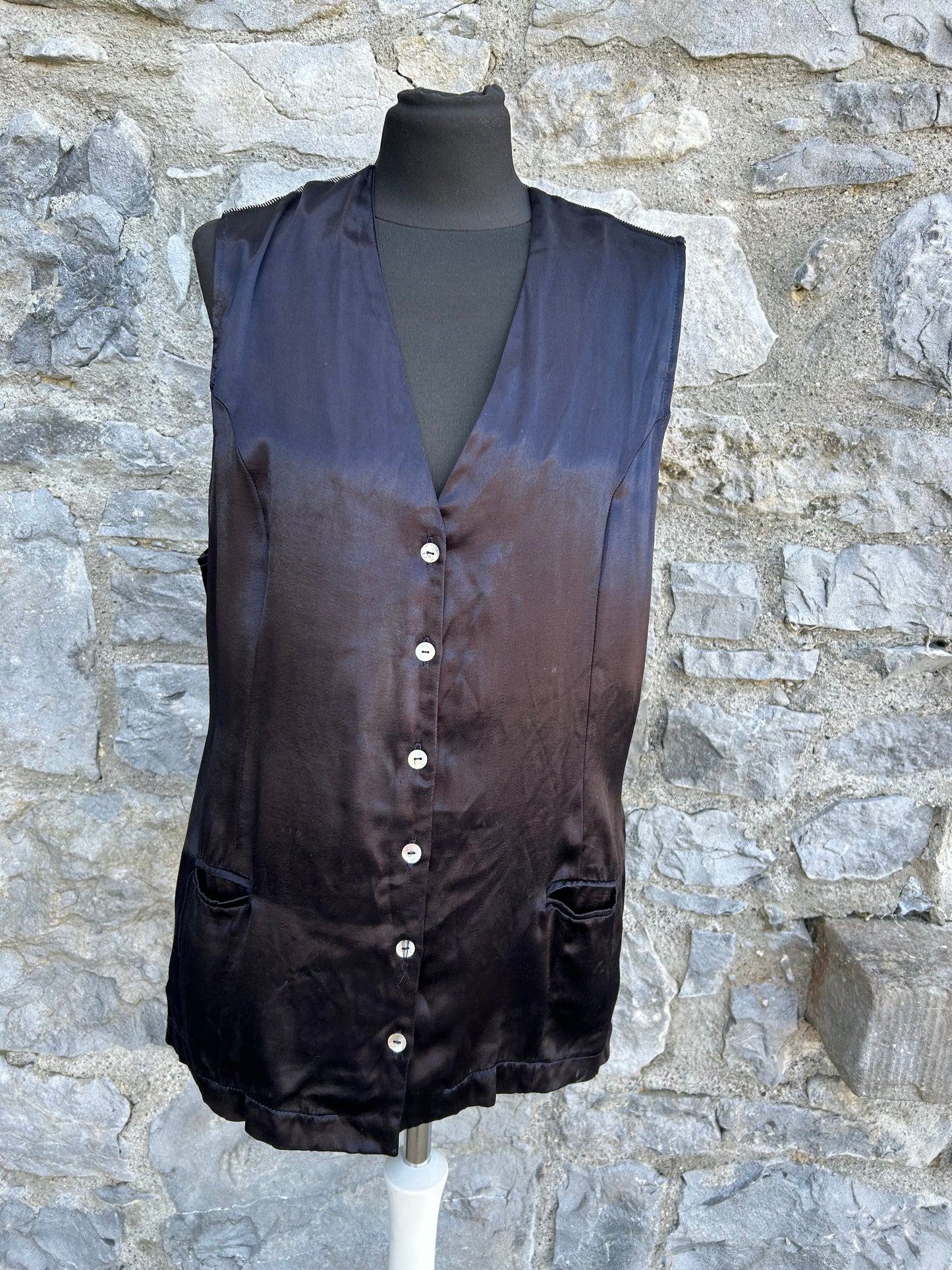 90s Black&grey waistcoat uk 10-12