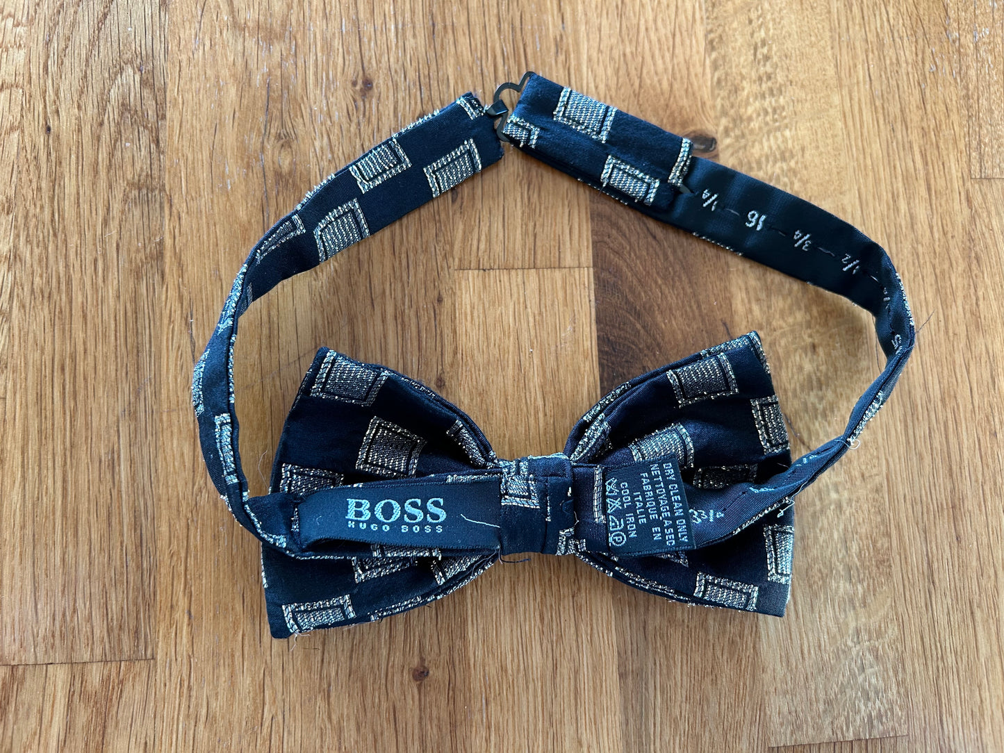 Black &grey bow tie