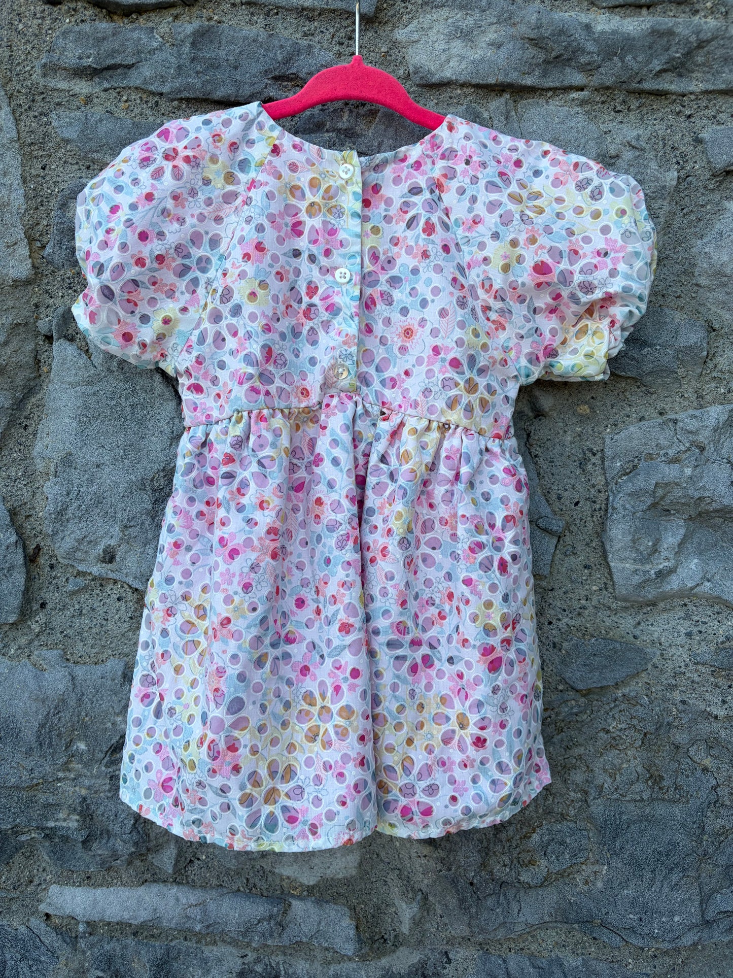 Floral print& puffed sleeves dress 12-18m (80-86cm)