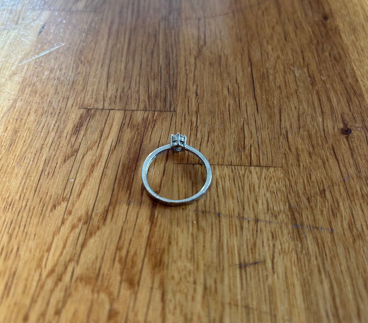 Silver engagement ring style