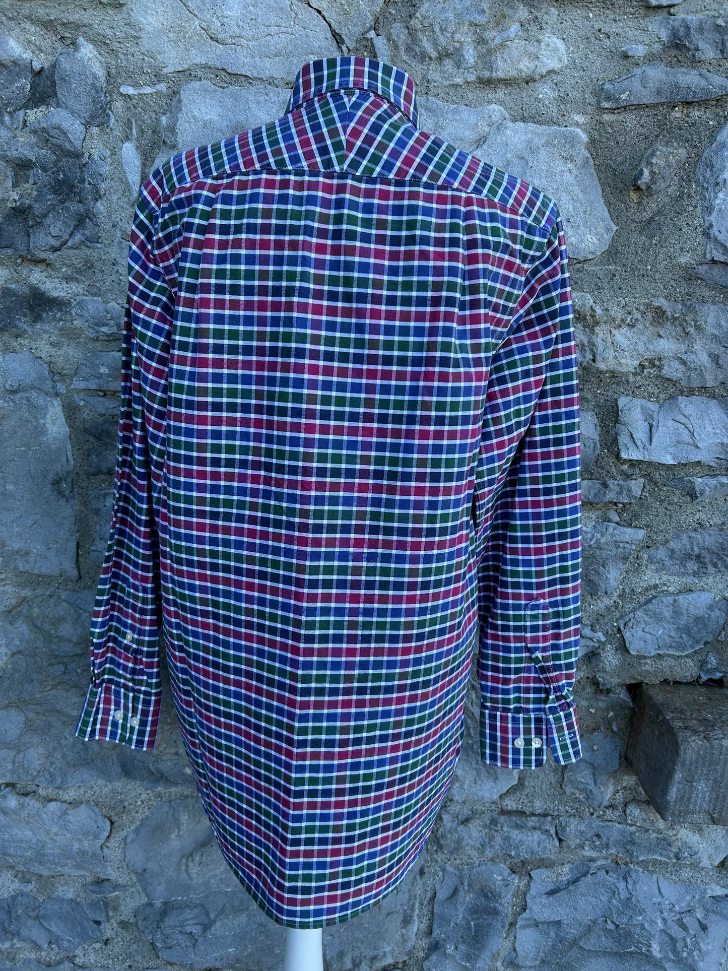 Red&navy check shirt Medium