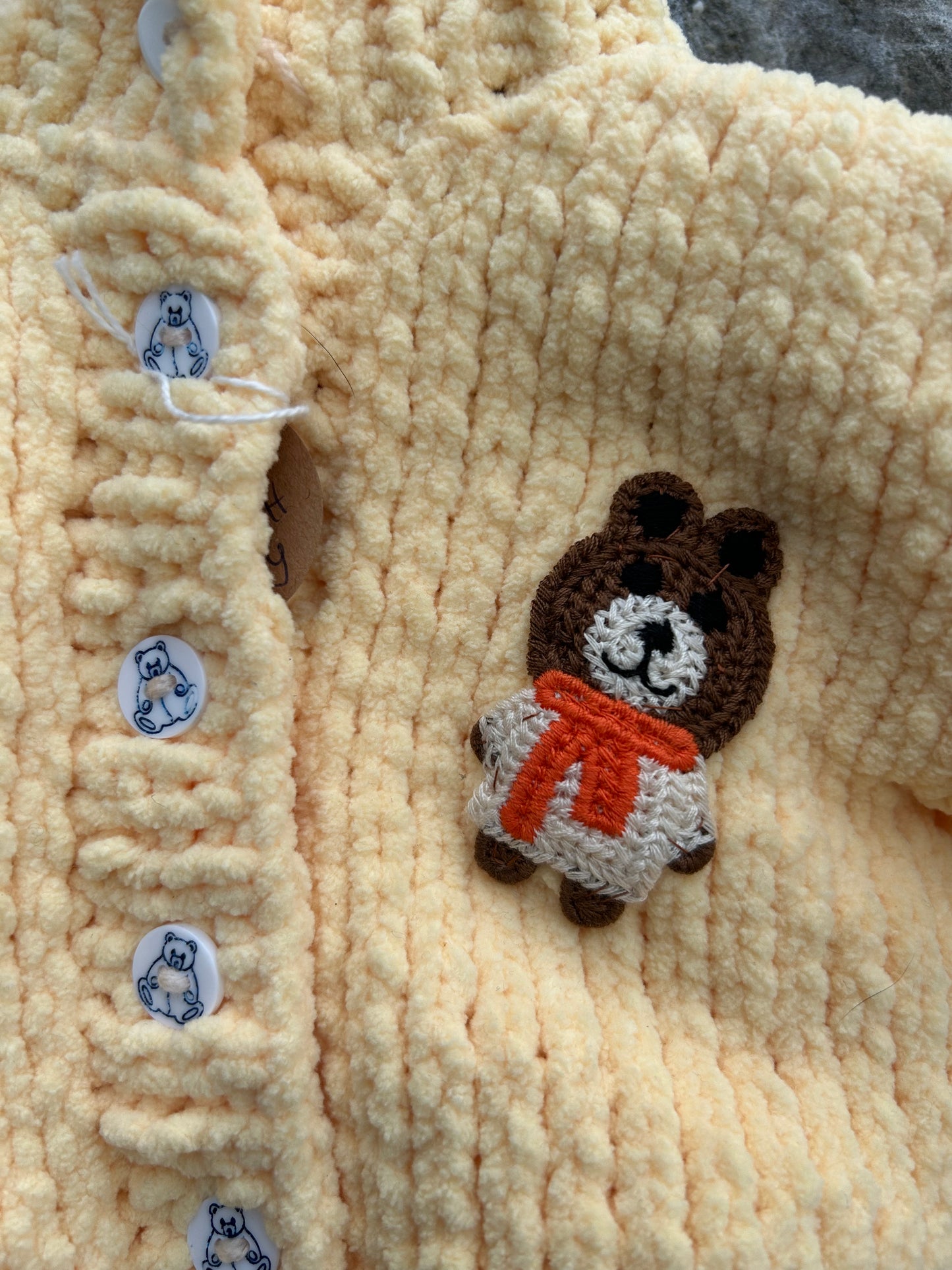 Teddy yellow fleece cardigan