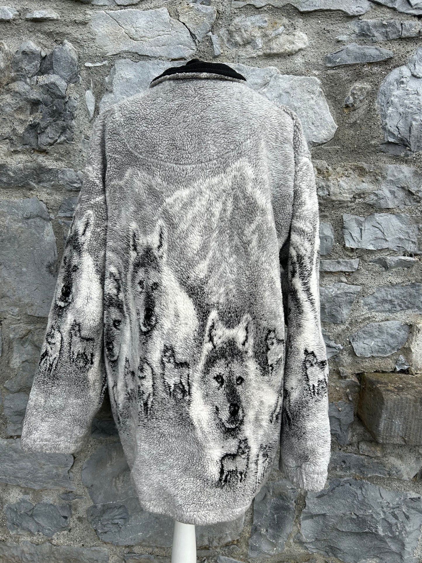 90s wolves grey fleece XL