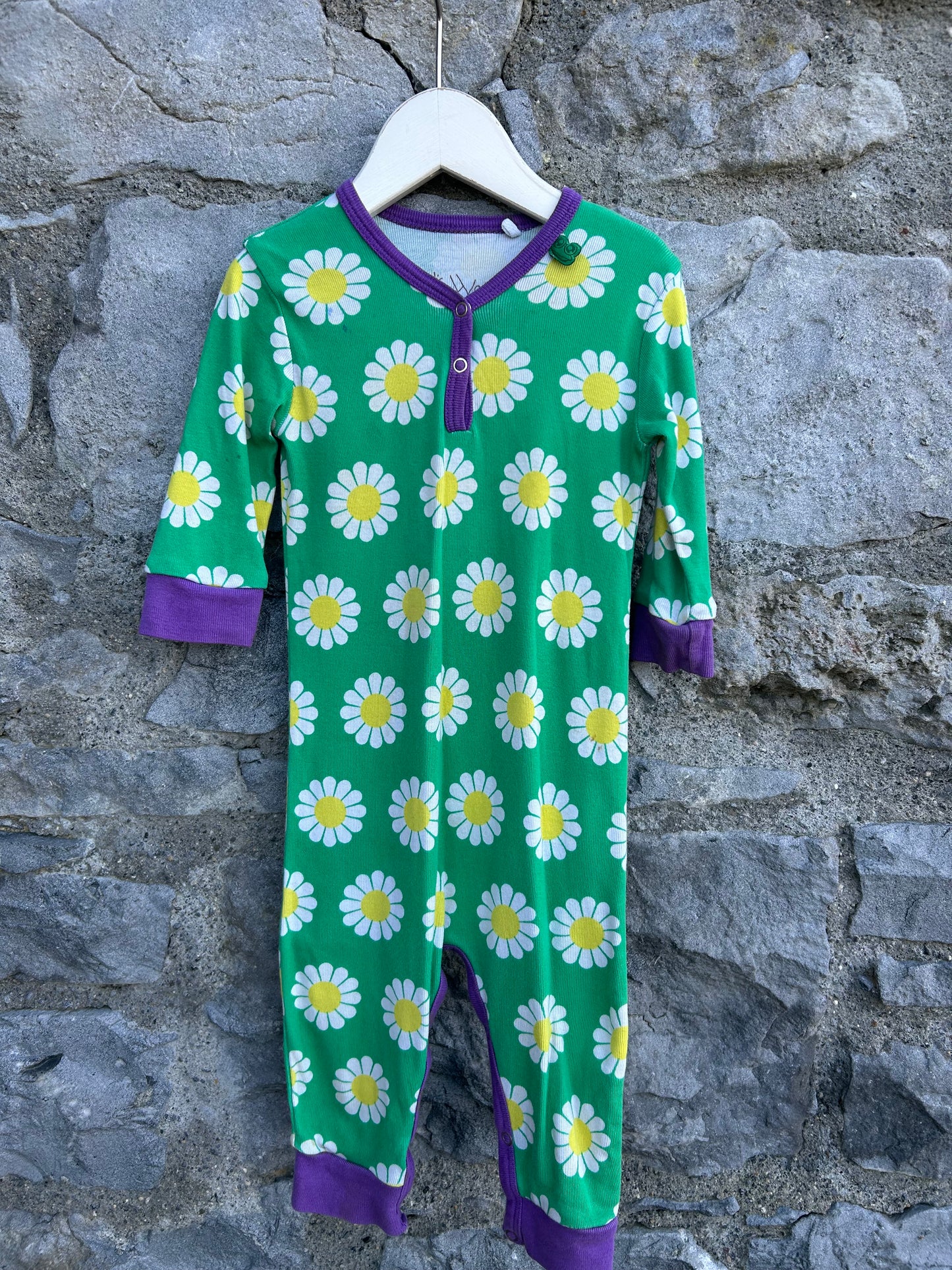 Daisies green onesie 0-3m (56-62cm)